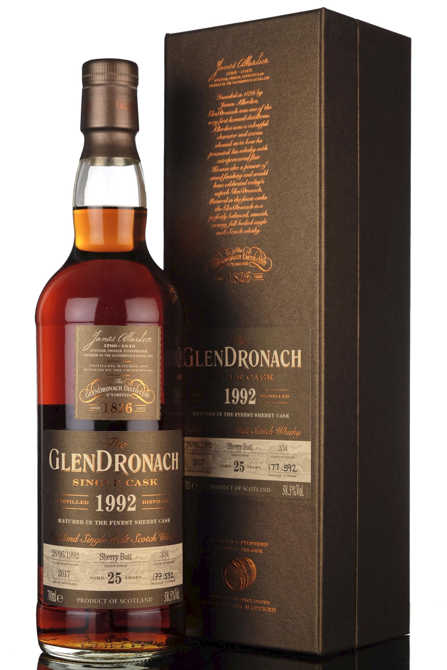 Glendronach 19922017 25 Year Old Single Cask 334 Batch 16