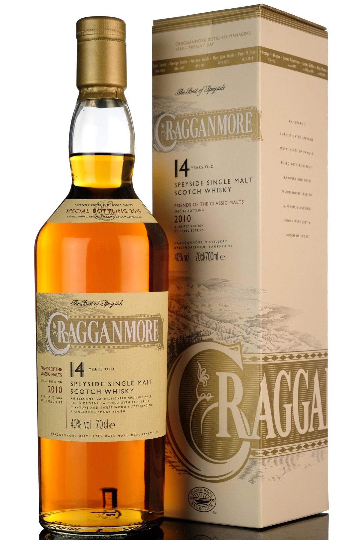 Cragganmore 14 Year Old - Friends Of The Classic Malts
