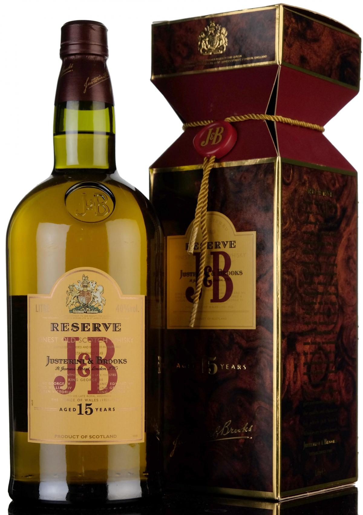 J&B Reserve 15 Year Old - 1 Litre