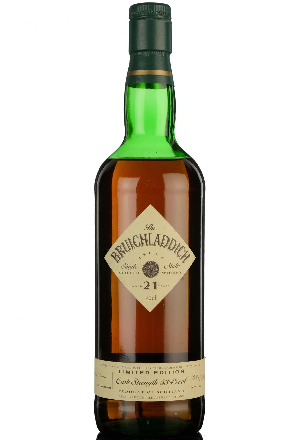 Bruichladdich 21 Year Old - Cask Strength - 1990s