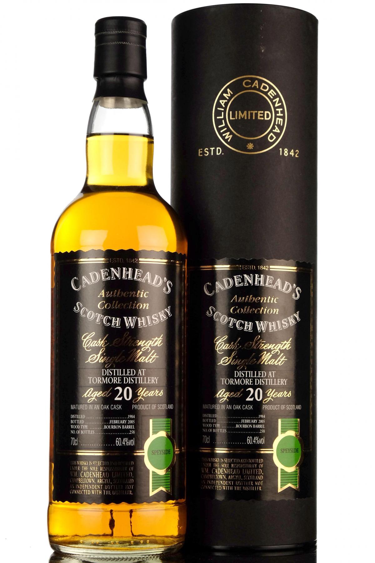 Tormore 19842005 20 Year Old Cadenheads Authentic Collection