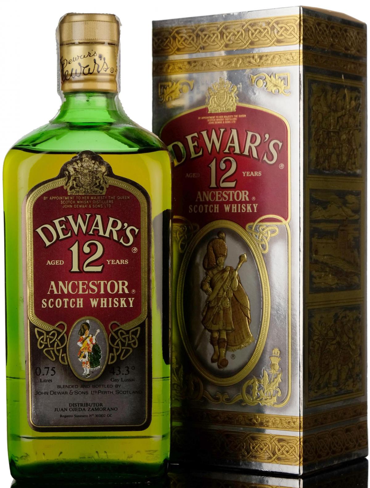 Dewars 12 Ancestor 1980s