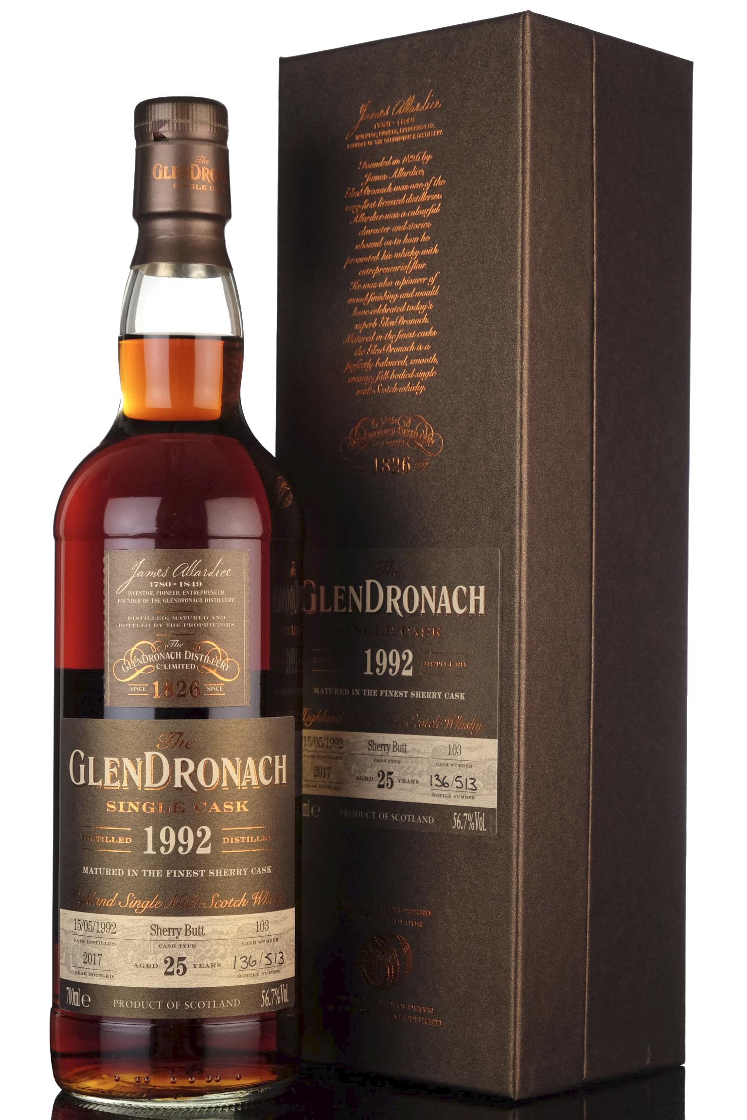 Glendronach 19922017 25 Year Old Single Cask 103 Batch 16