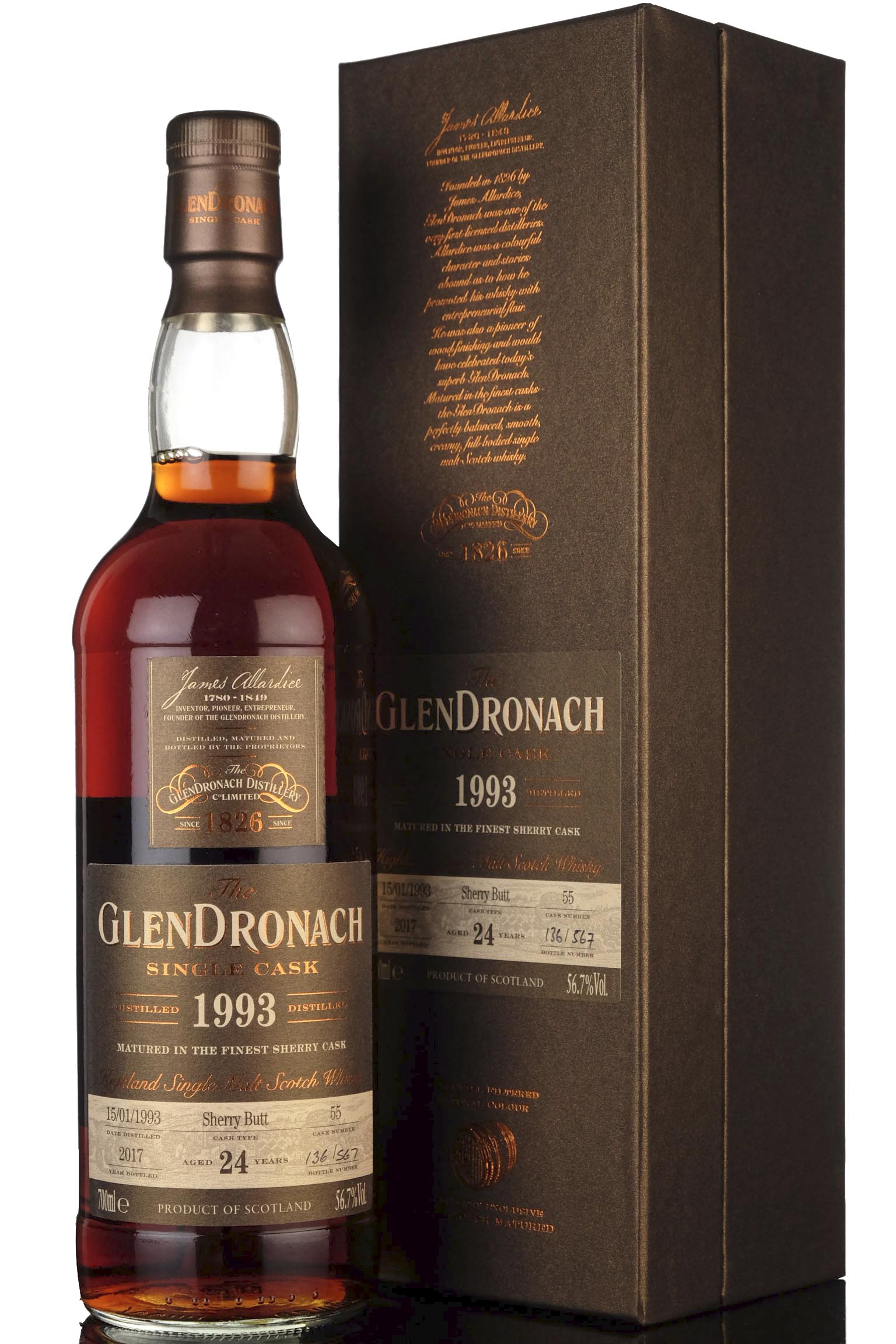 Glendronach 1993-2017 - 24 Year Old - Single Cask 55 - Batch 16