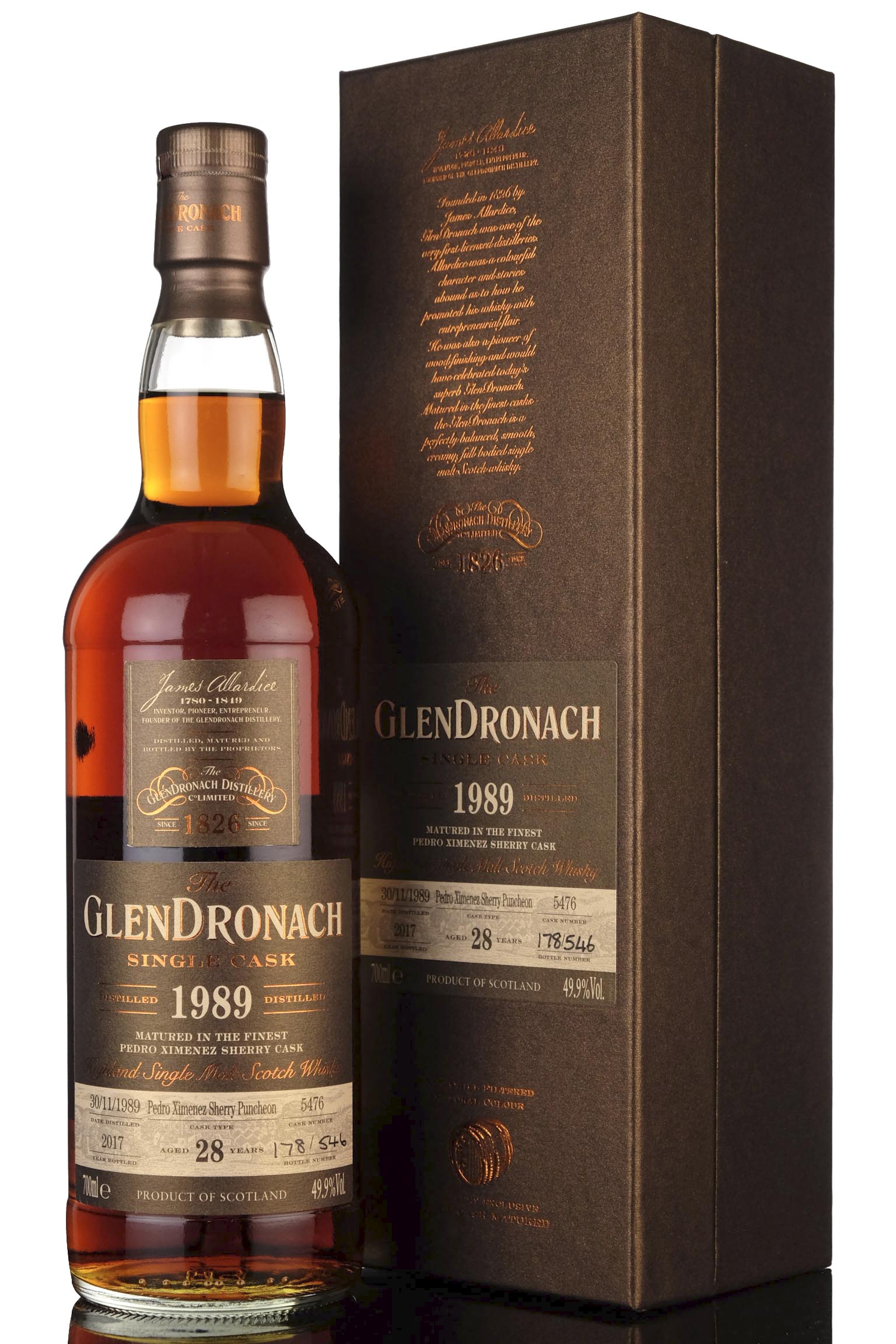 Glendronach 1989-2017 - 28 Year Old - Single Cask 5476 - Batch 16
