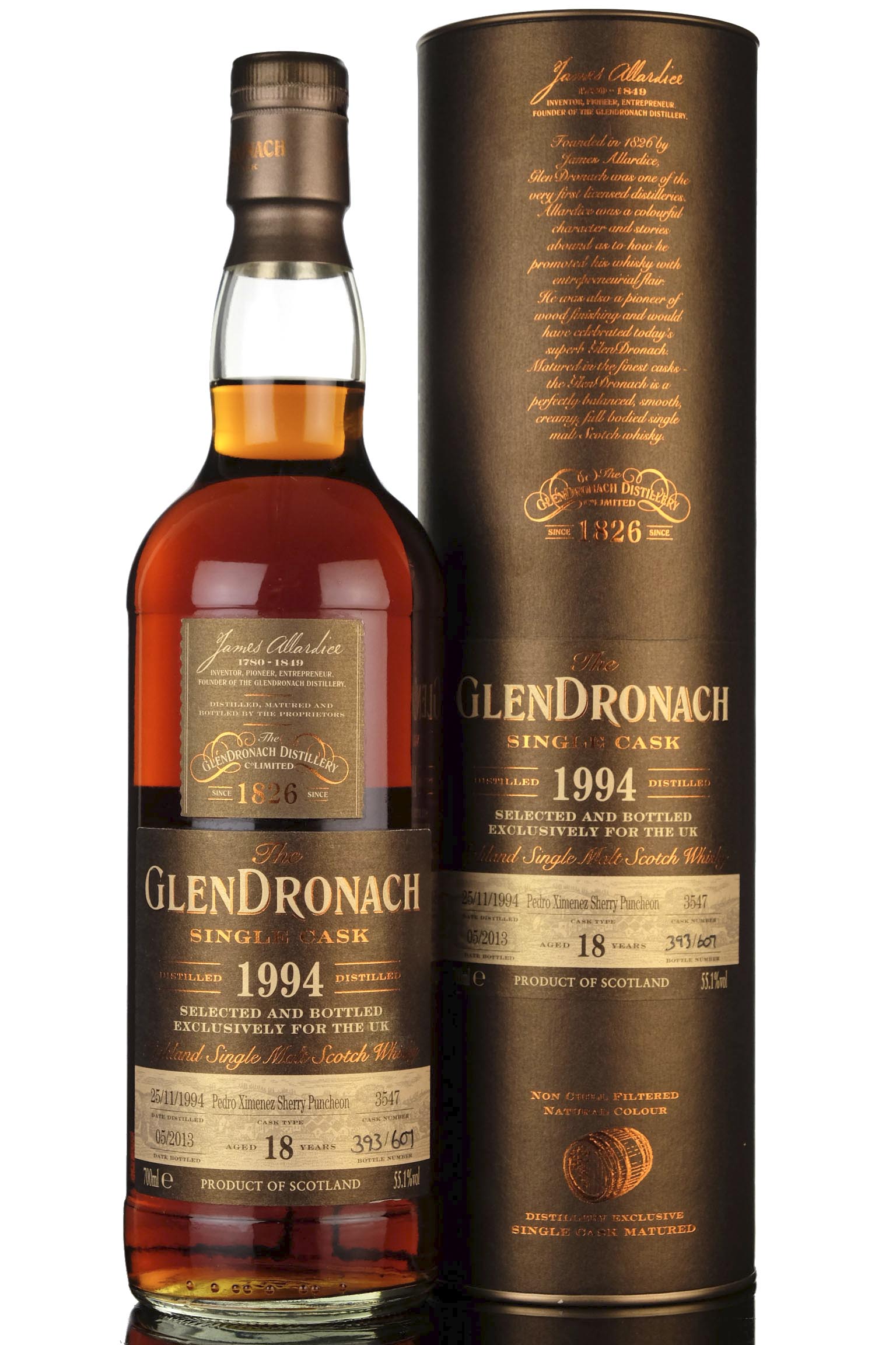 Glendronach 1994-2013 - 18 Year Old - Single Cask 3547 - UK Exclusive