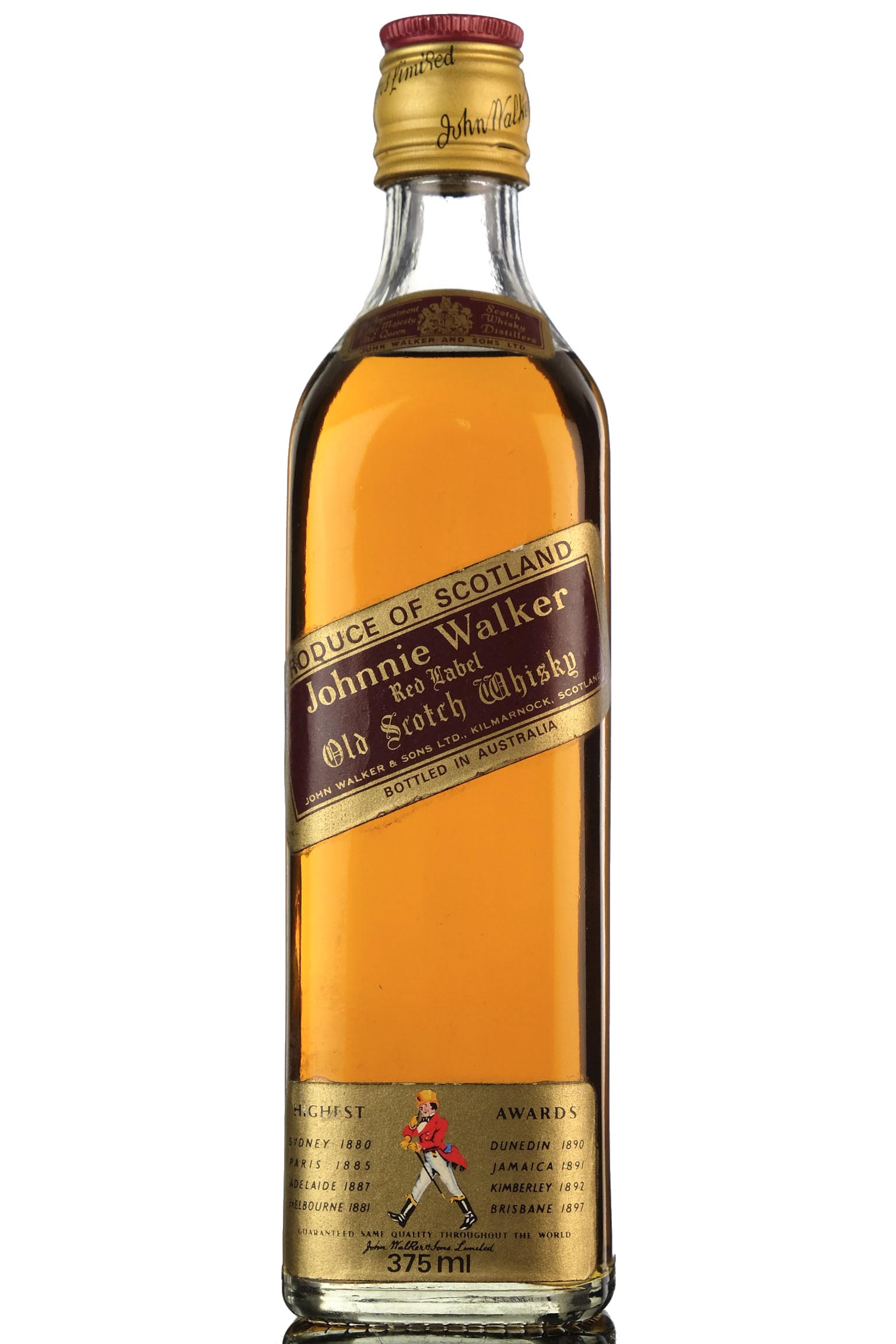 Johnnie Walker Red Label Half Bottle 1970s