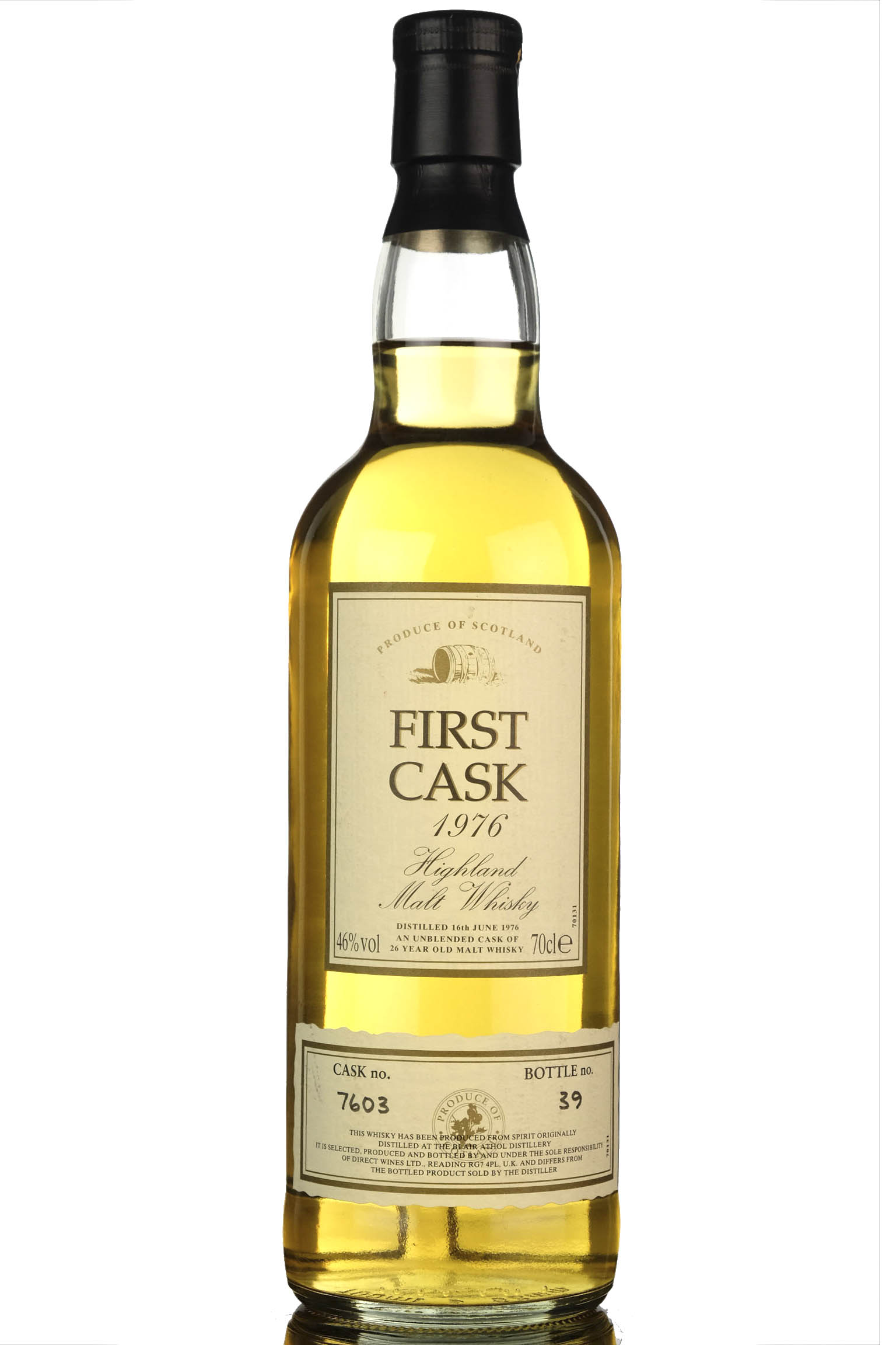 Blair Athol 1976 - 26 Year Old - First Cask - Single Cask 7603