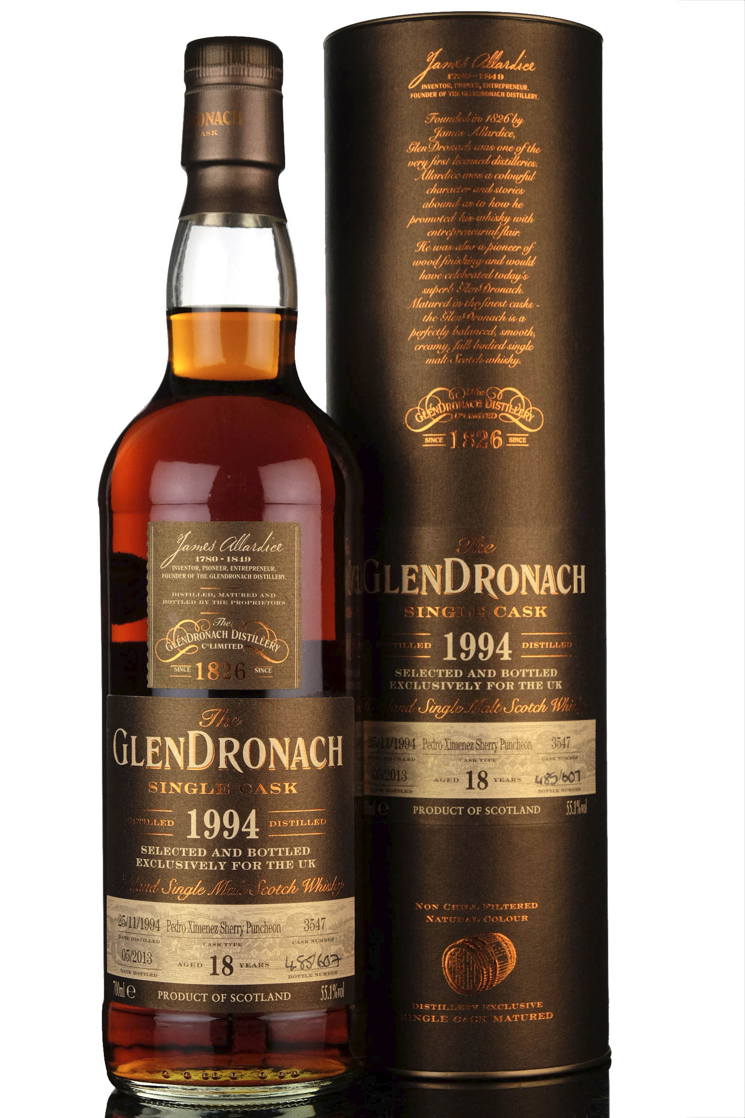 Glendronach 1994-2013 - 18 Year Old - Single Cask 3547 - UK Exclusive