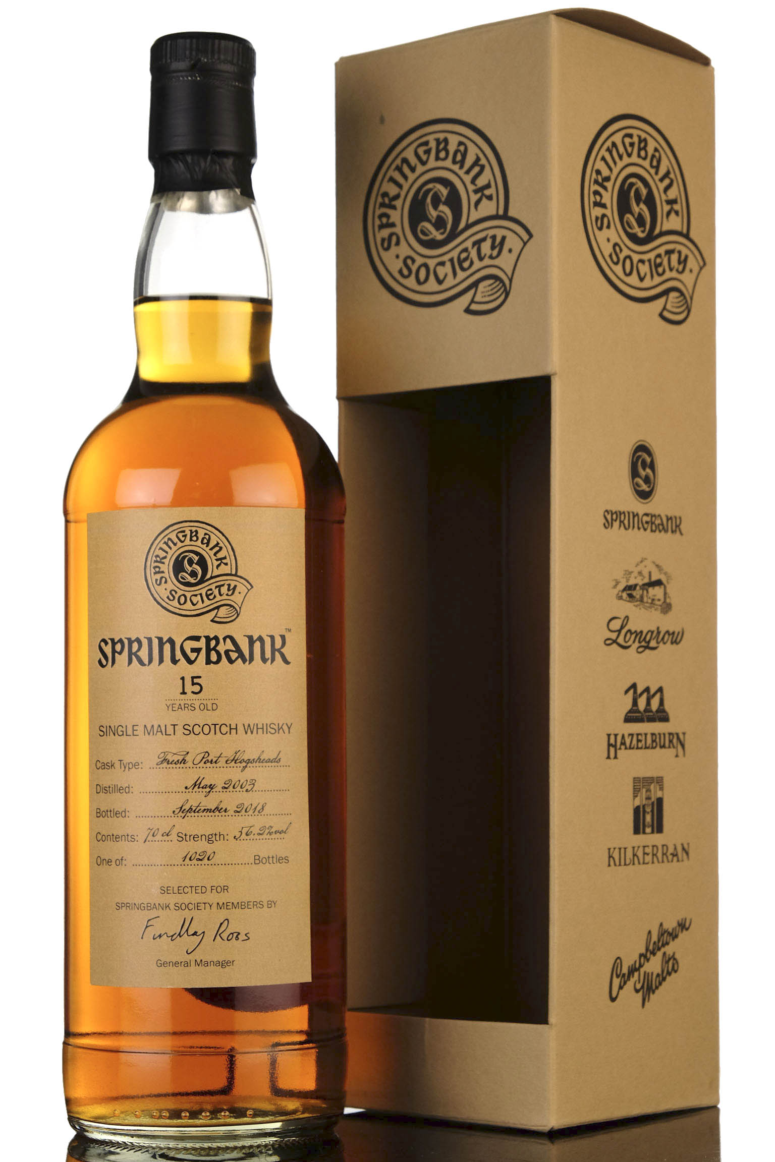Springbank 2003-2018 - 15 Year Old - Society Release