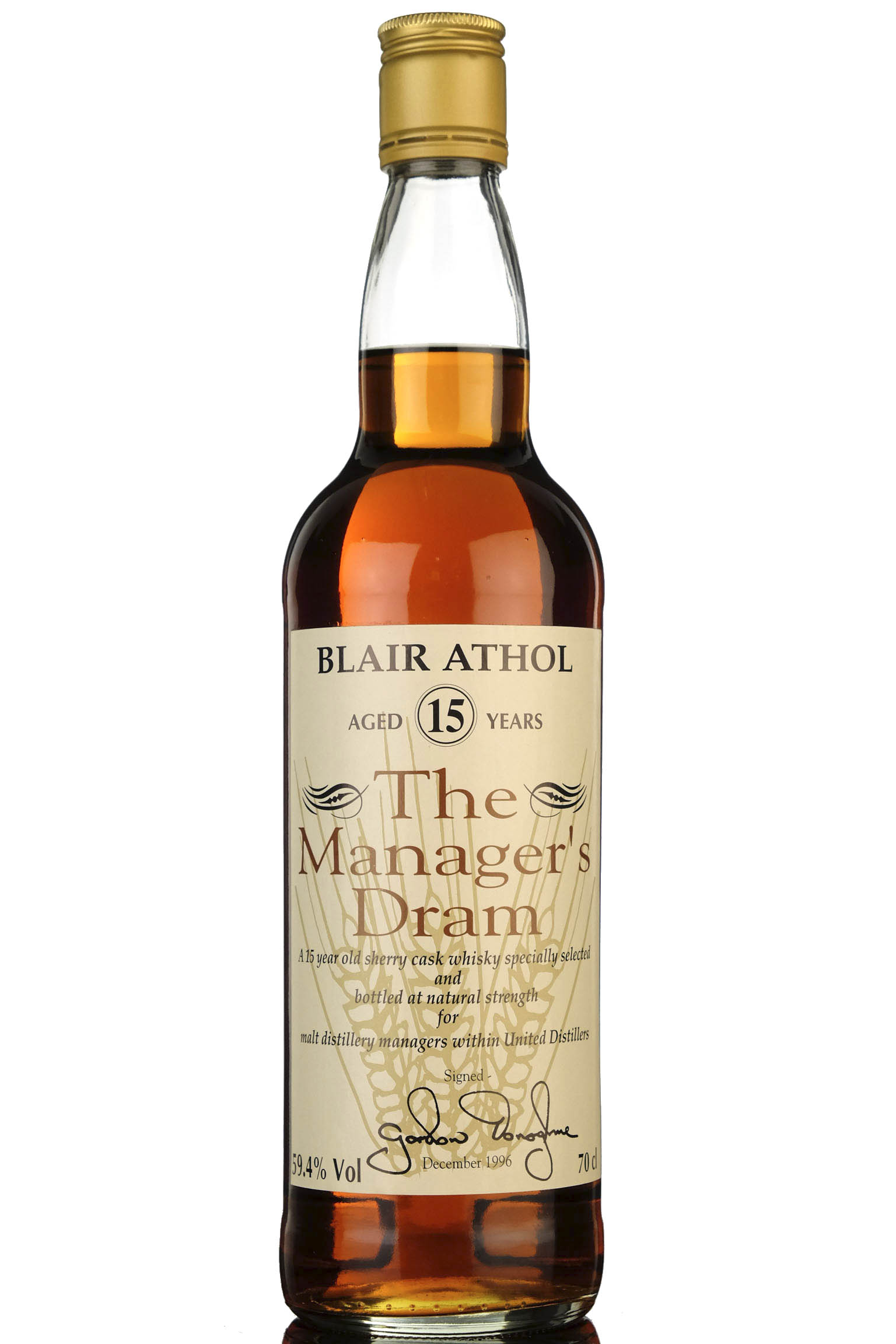 Blair Athol 15 Year Old - Managers Dram 1996