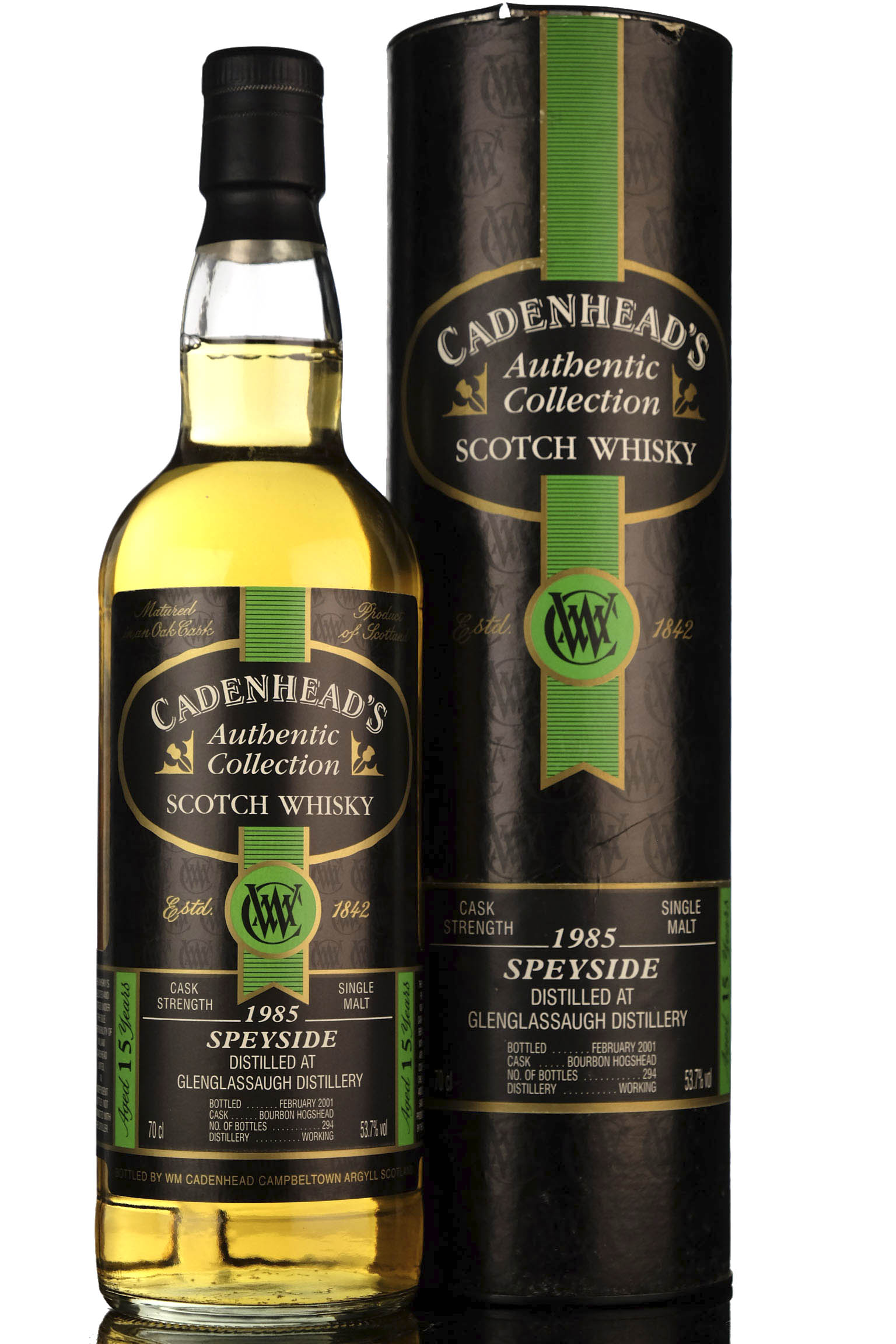 Glenglassaugh 1985-2001- 15 Year Old - Cadenheads Authentic Collection