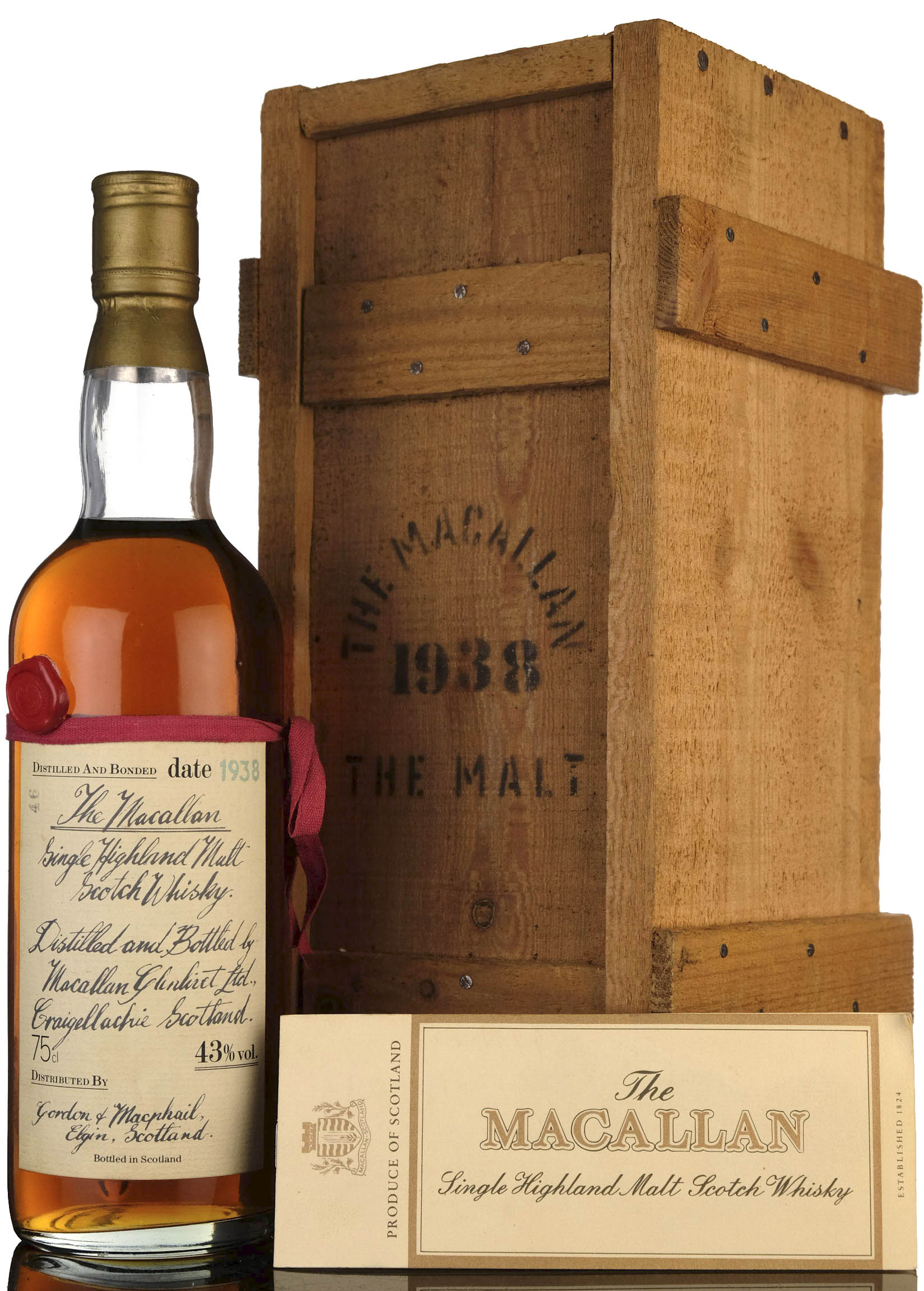 Macallan 1938 - Gordon & MacPhail - Handwritten Label