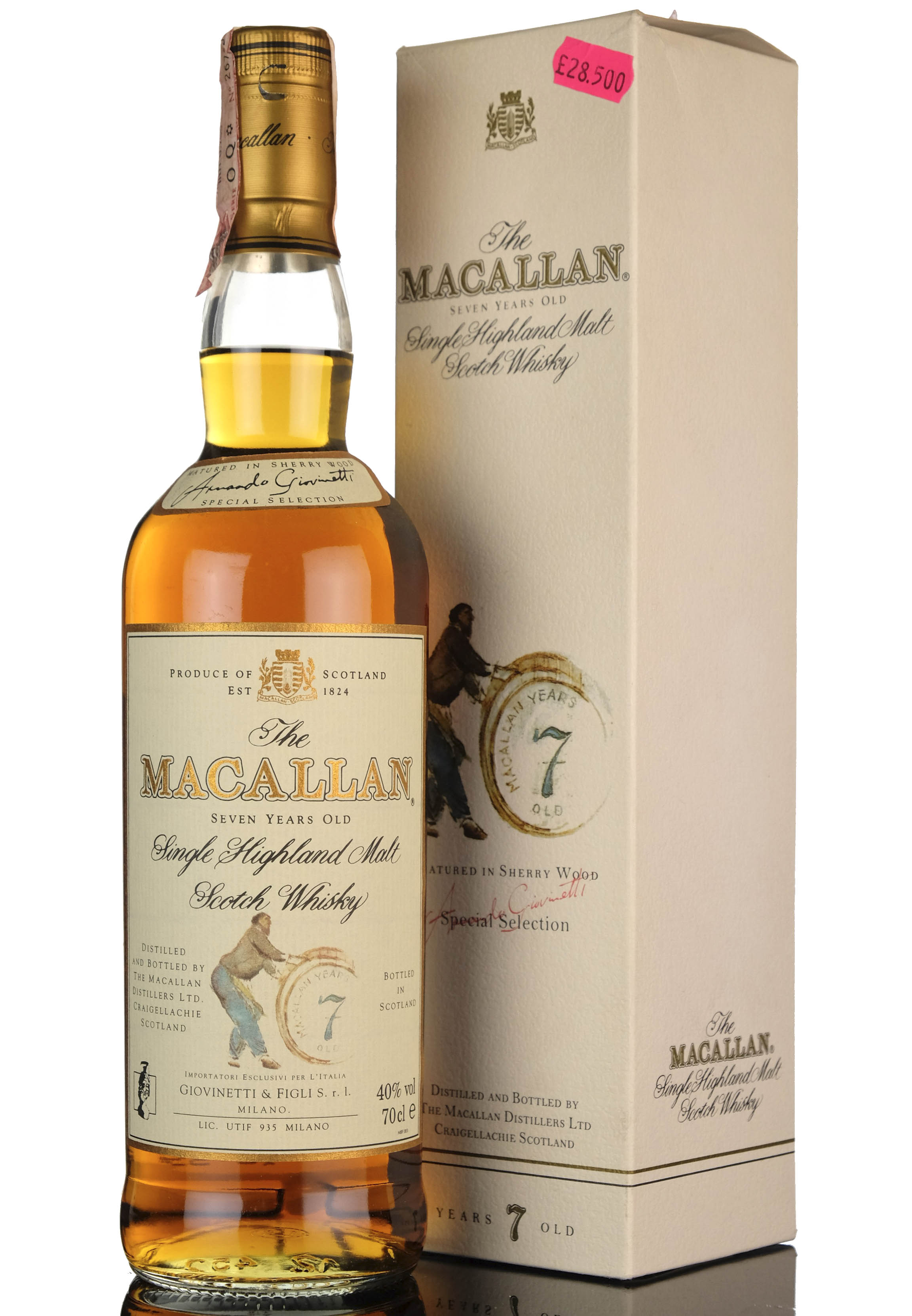 Macallan 7 Year Old - Sherry Cask - 1990s - Giovinetti & Figli