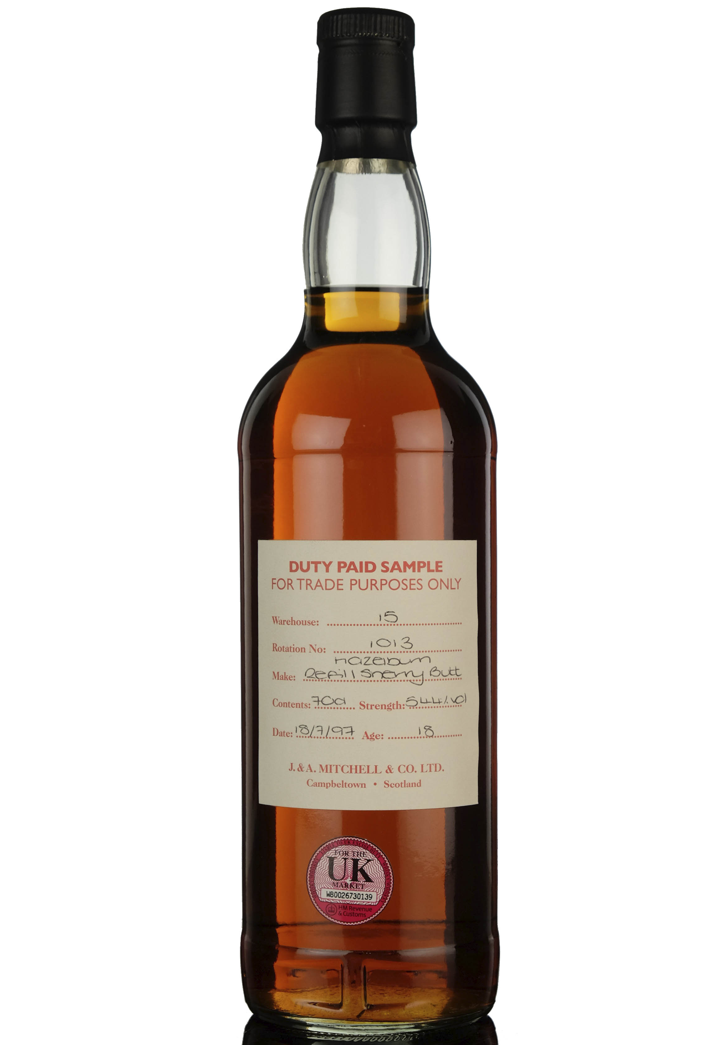 Hazelburn 1997 - 18 Year Old - Duty Paid Sample