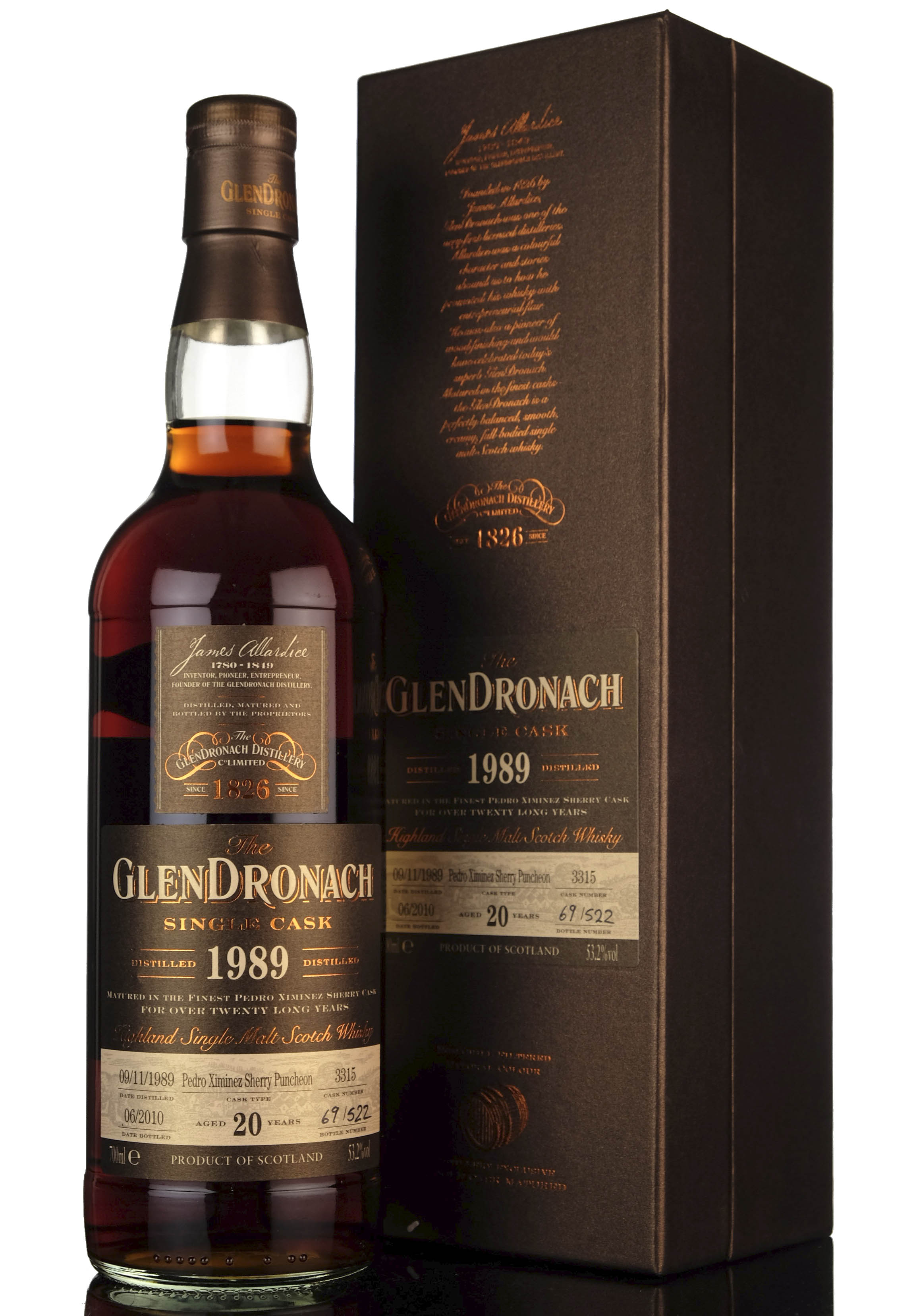 Glendronach 1989-2010 - 20 Year Old - Single Cask 3315 - Batch 2