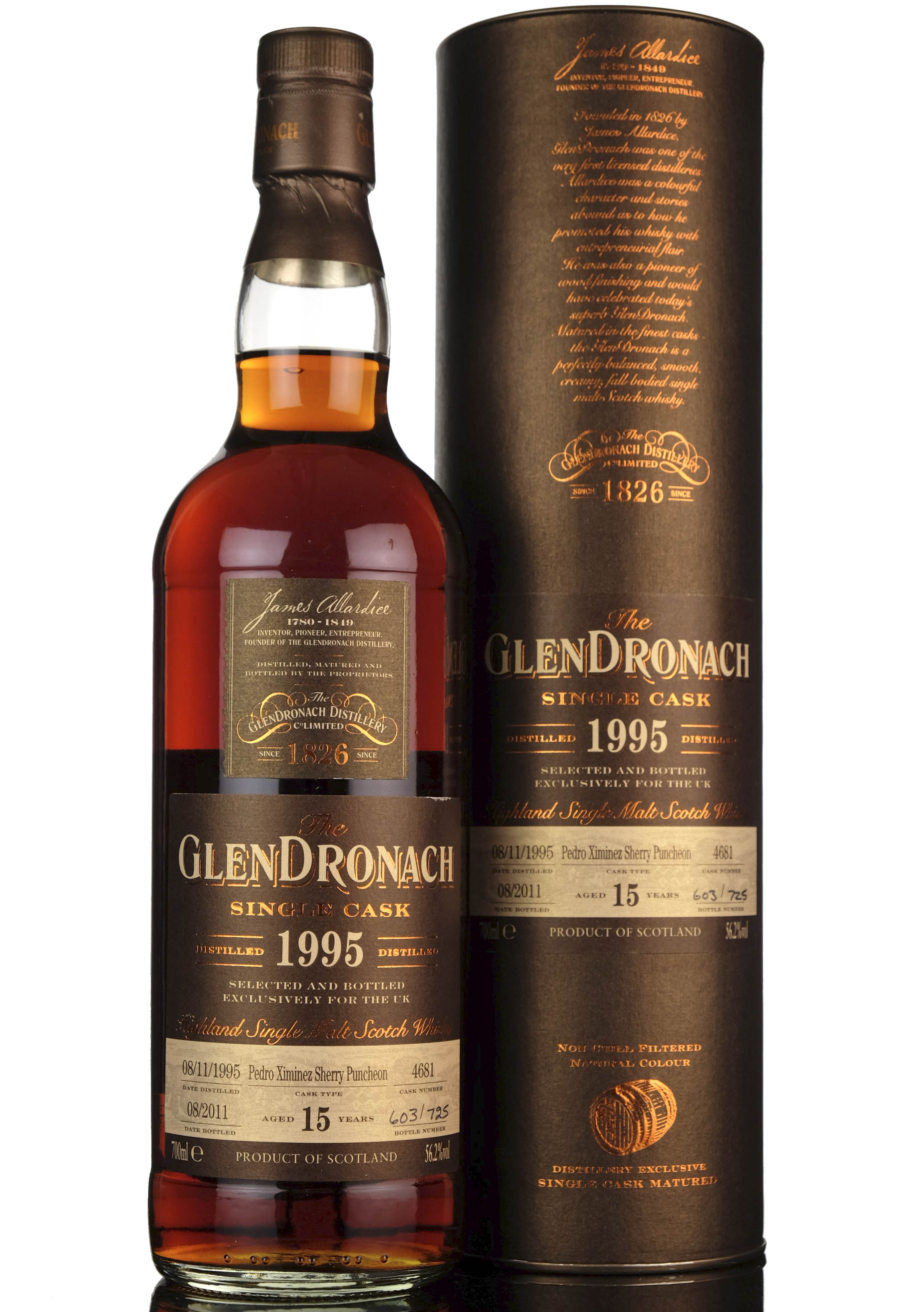 Glendronach 1995-2011 - 15 Year Old - Single Cask 4681 - UK Exclusive