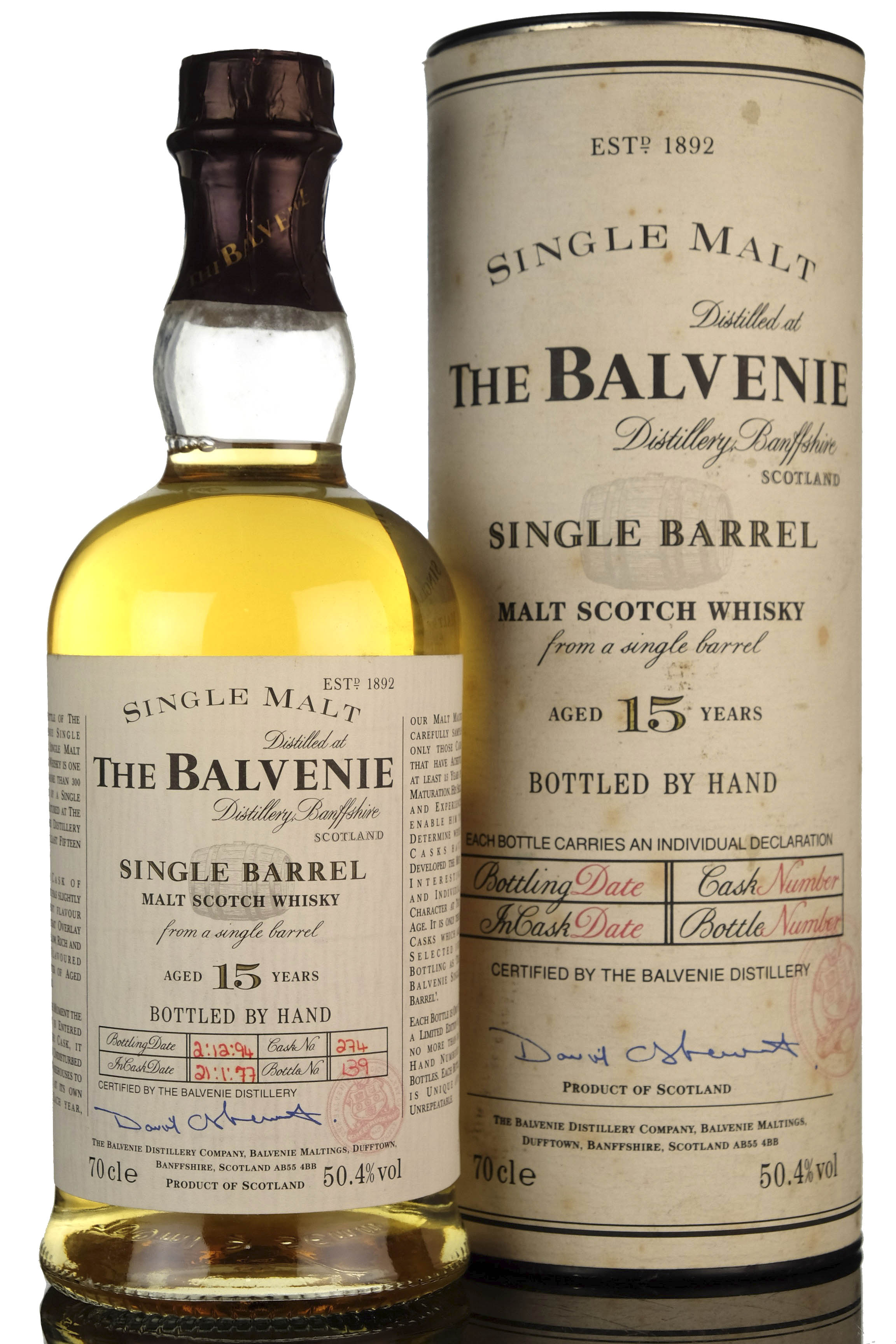 Balvenie 19771994  15 Year Old  Single Barrel 274