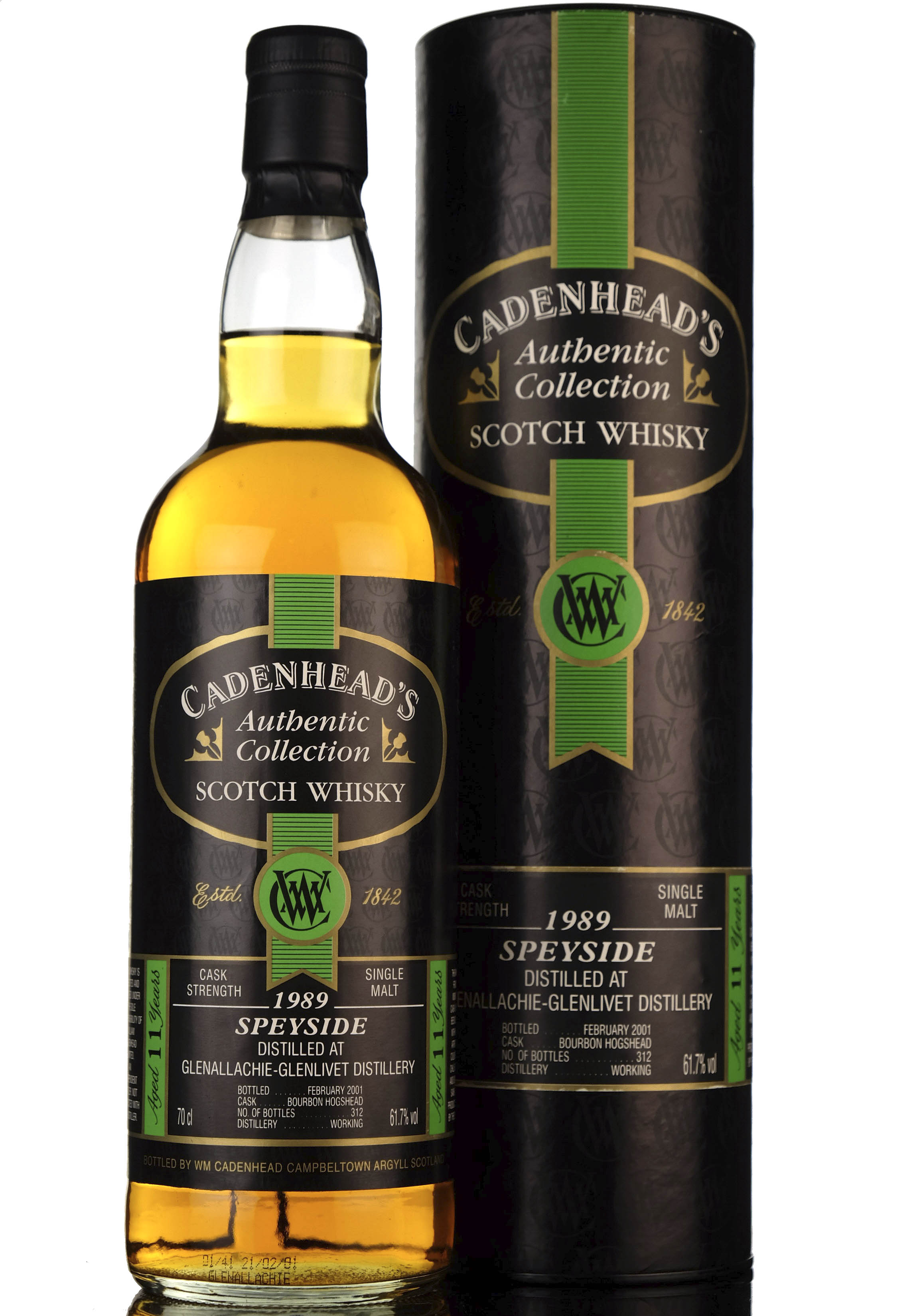Glenallachieglenlivet 1989 - 2001 11 Cadenheads Authentic Collection