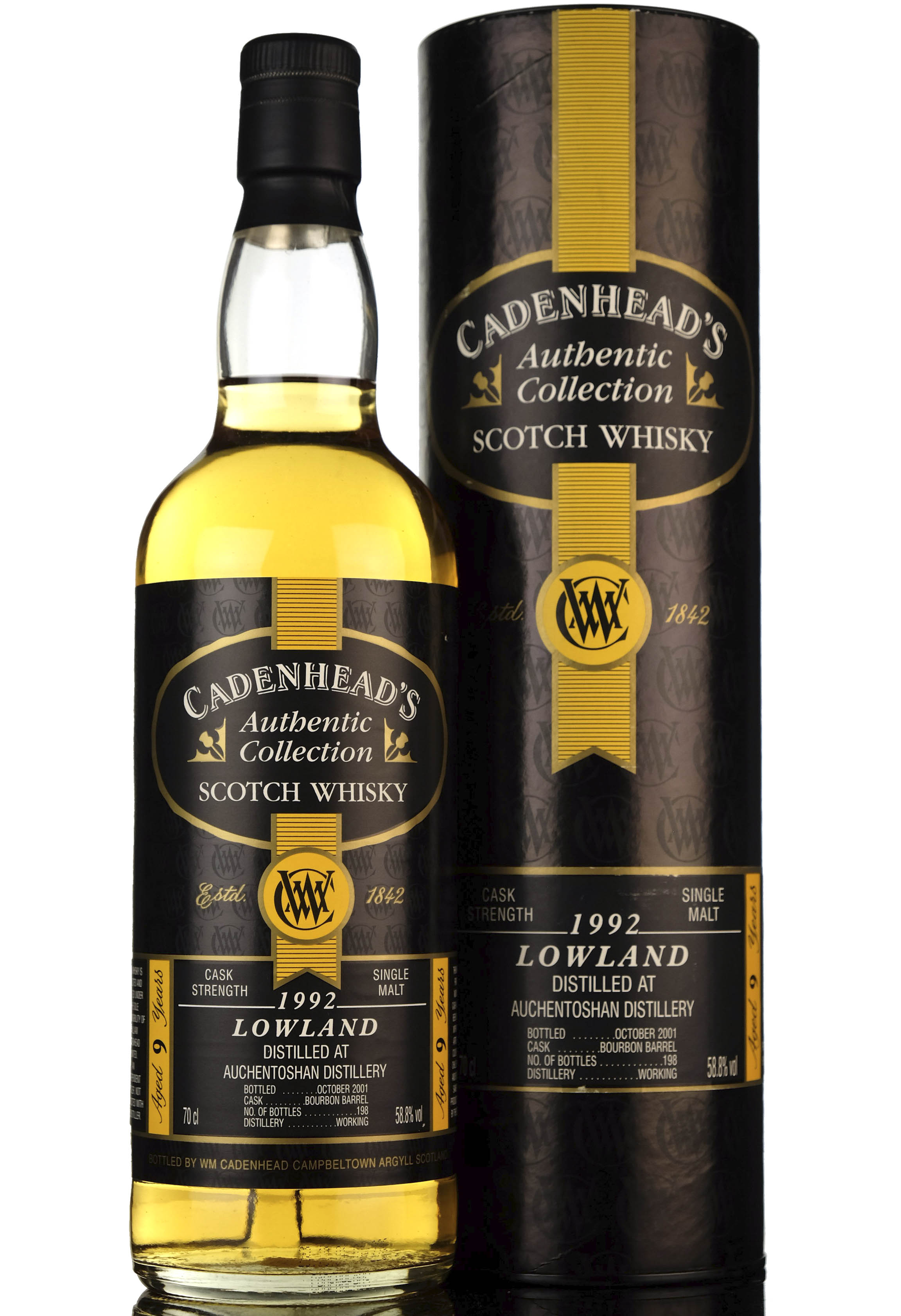 Auchentoshan 1992 - 2001 9 Cadenheads Authentic Collection