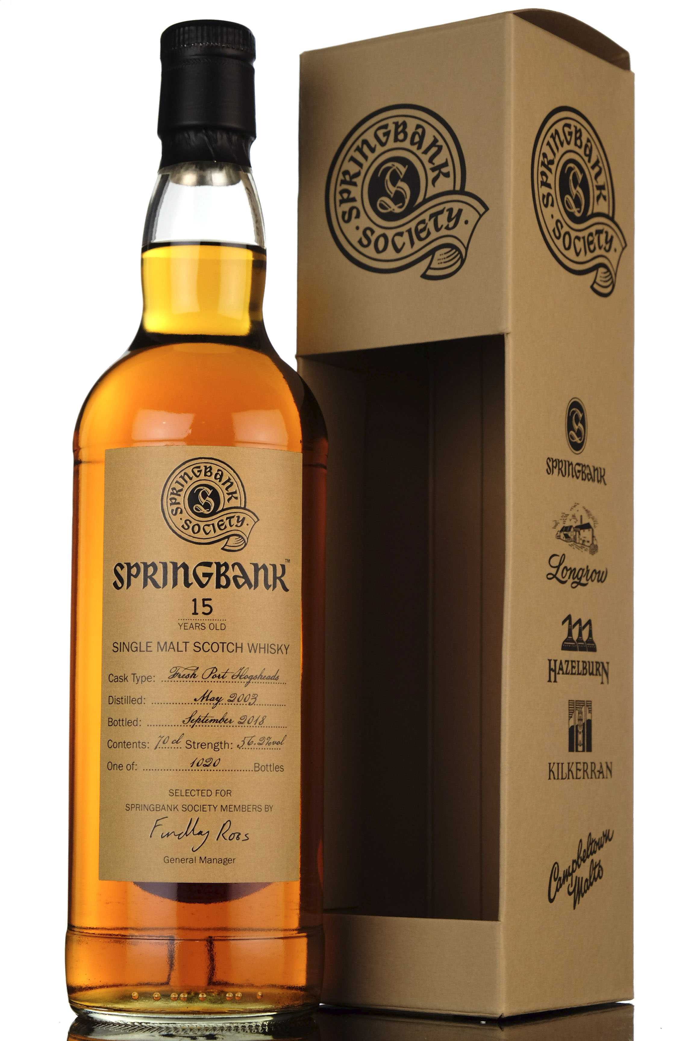 Springbank 2003-2018 - 15 Year Old - Society Release