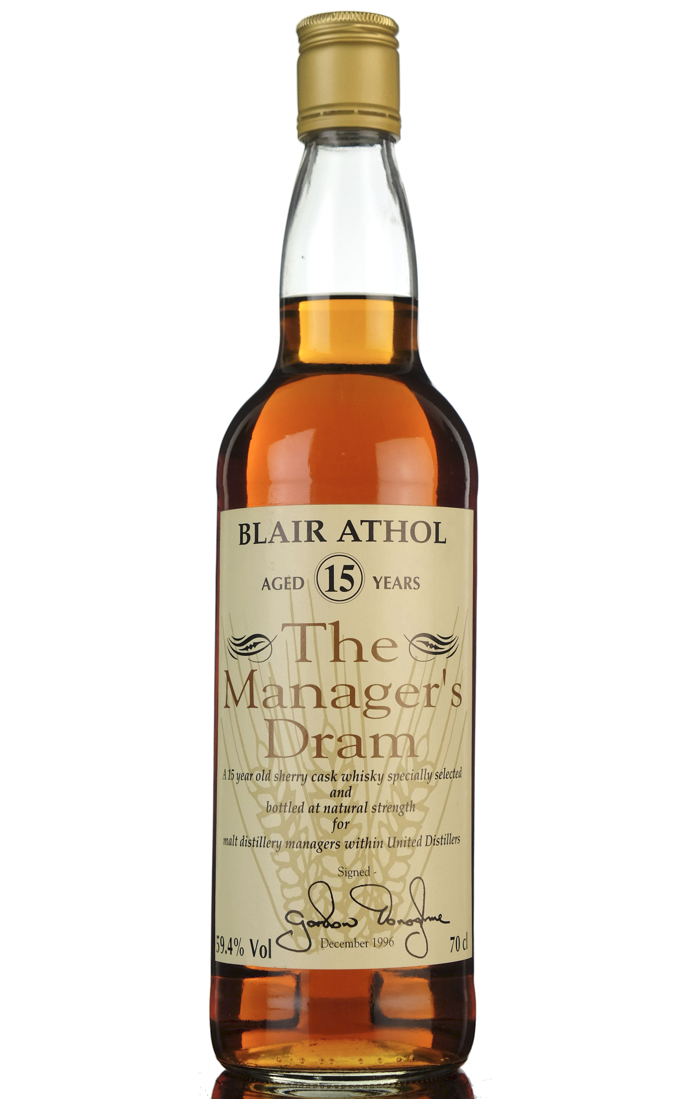 Blair Athol 15 Year Old - Managers Dram 1996