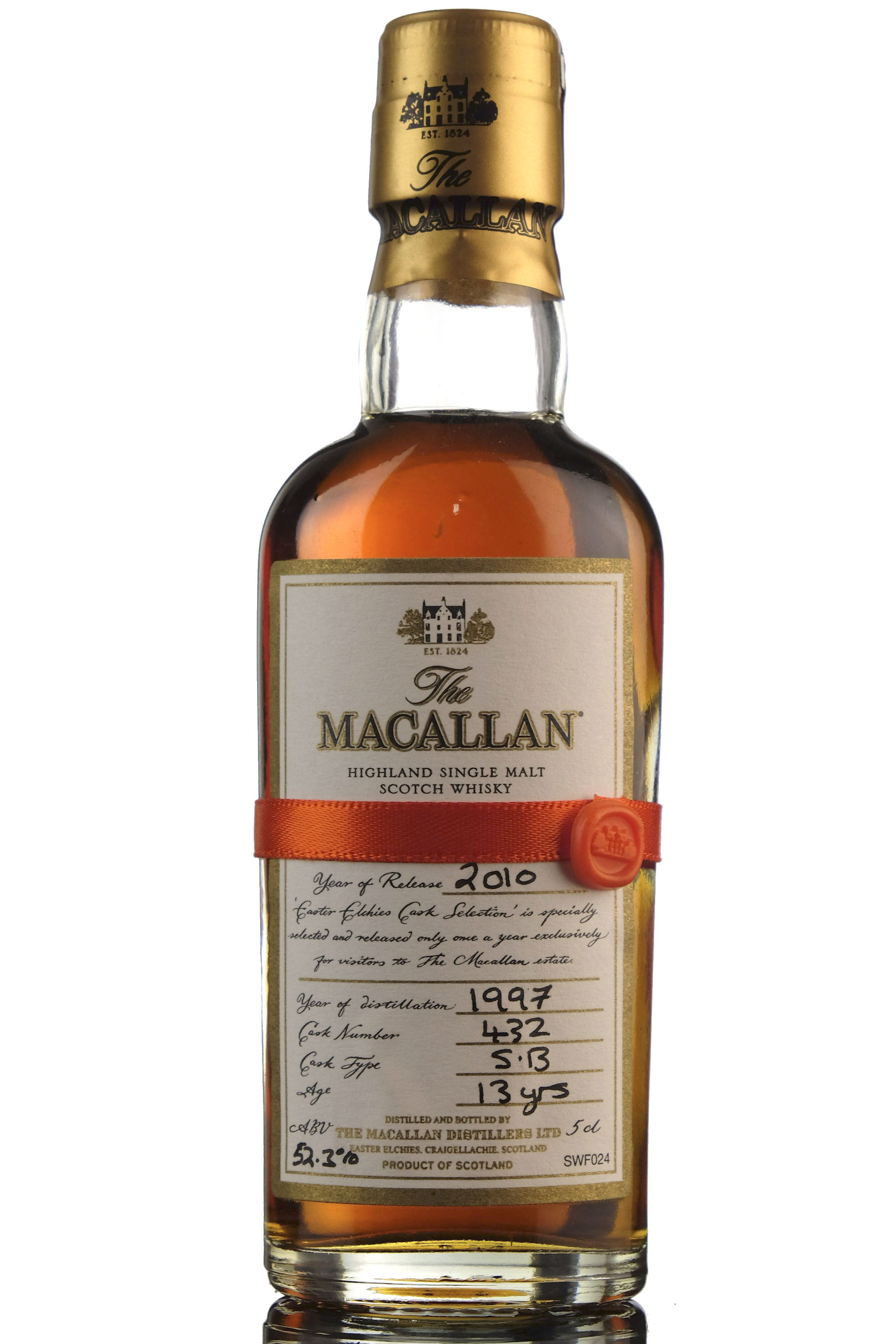 Macallan 1997 - Easter Elchies - 2010 Release - Cask 432 - Miniature