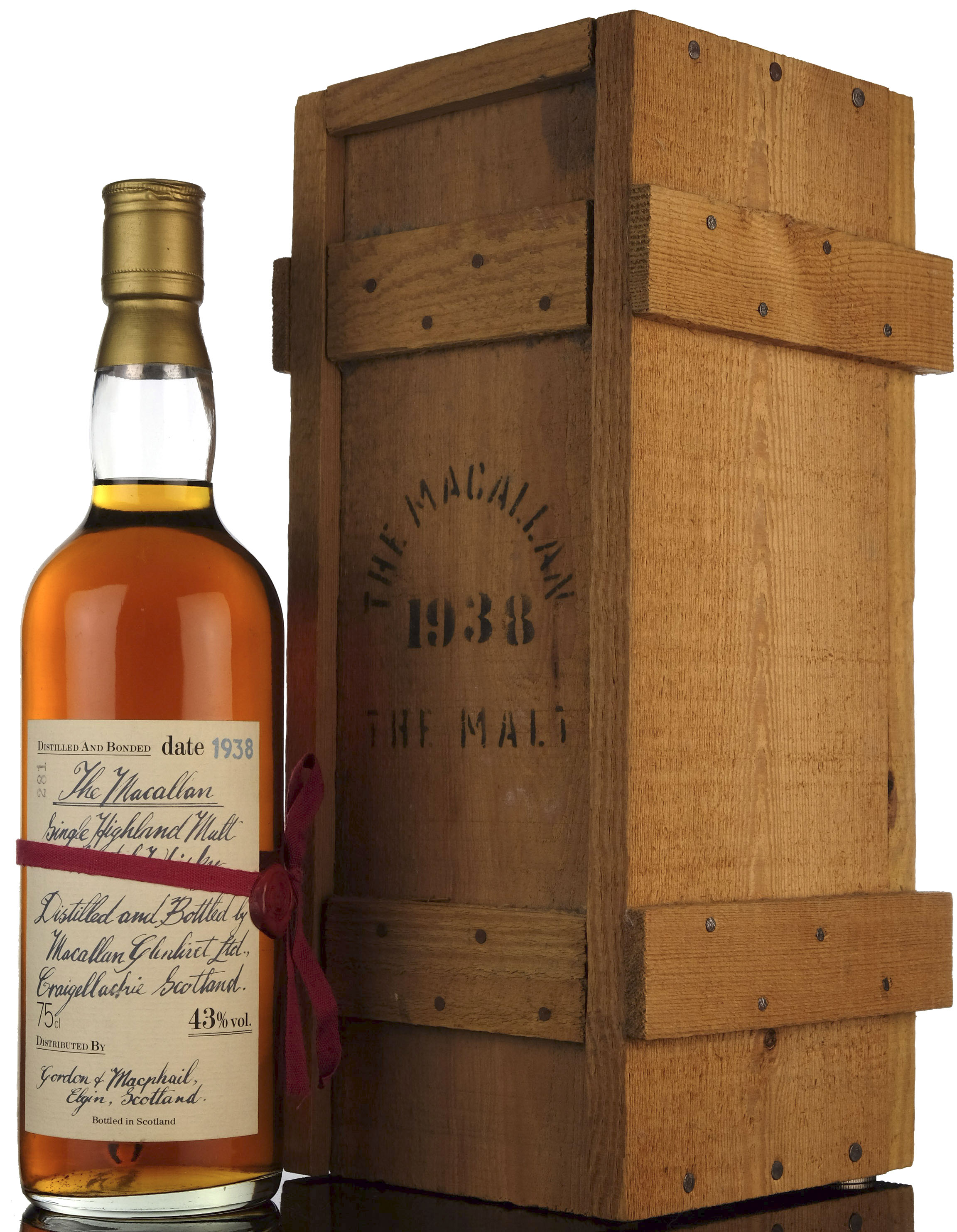 Macallan 1938 - Gordon & MacPhail - Handwritten Label