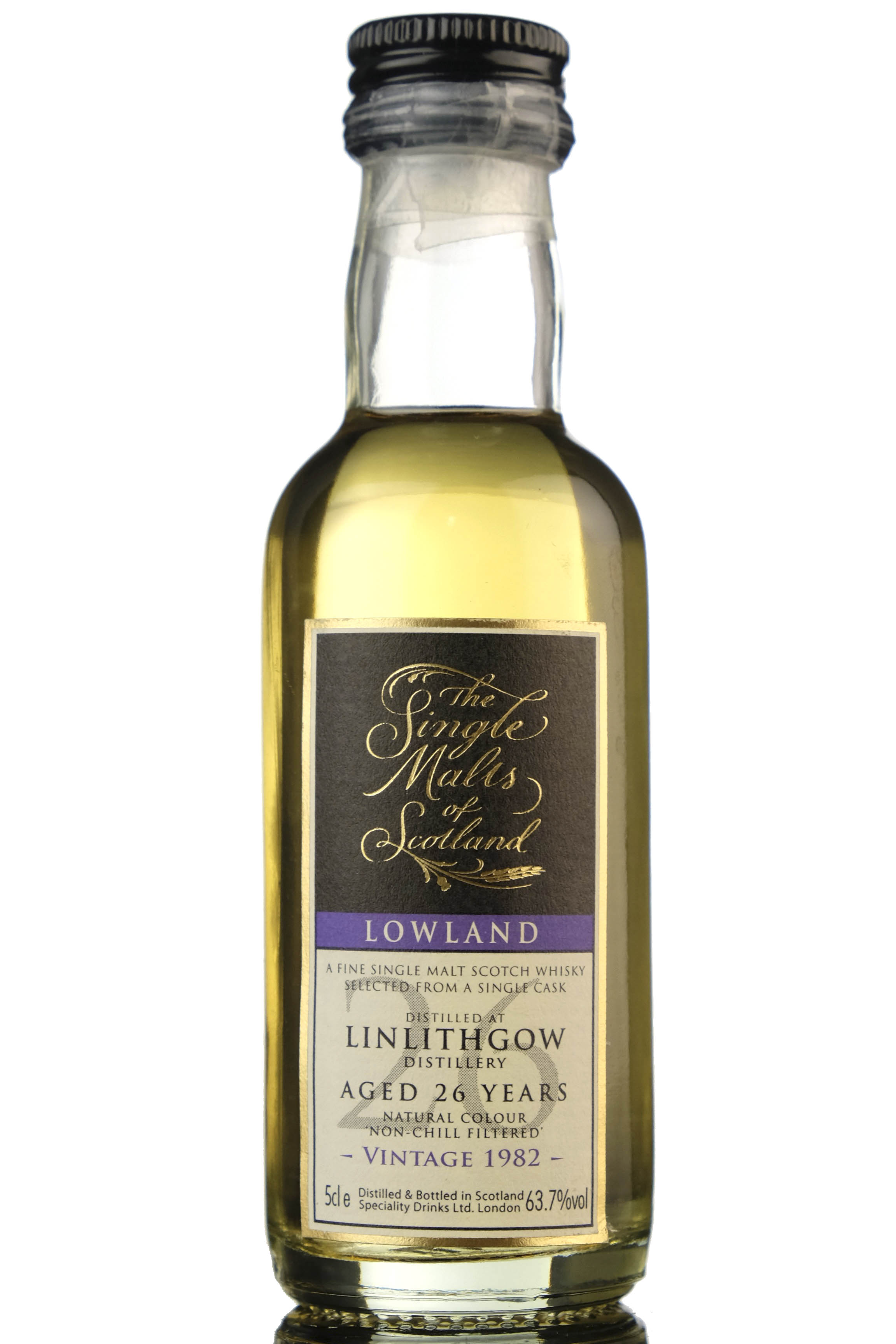 Linlithgow 1982 - Single Cask - Single Malts Of Scotland Miniature