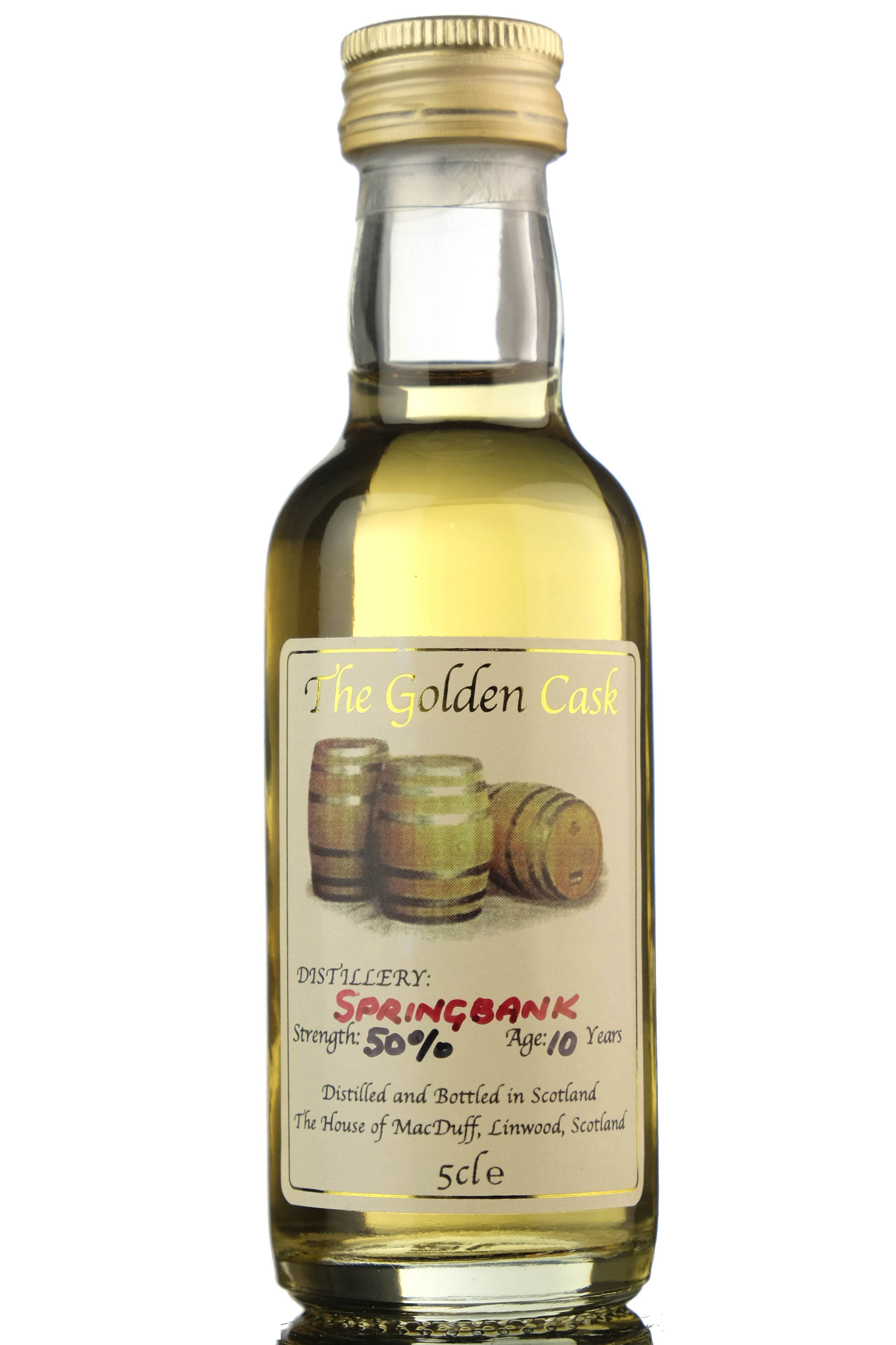 Springbank 10 Year Old - The Golden Cask Miniature