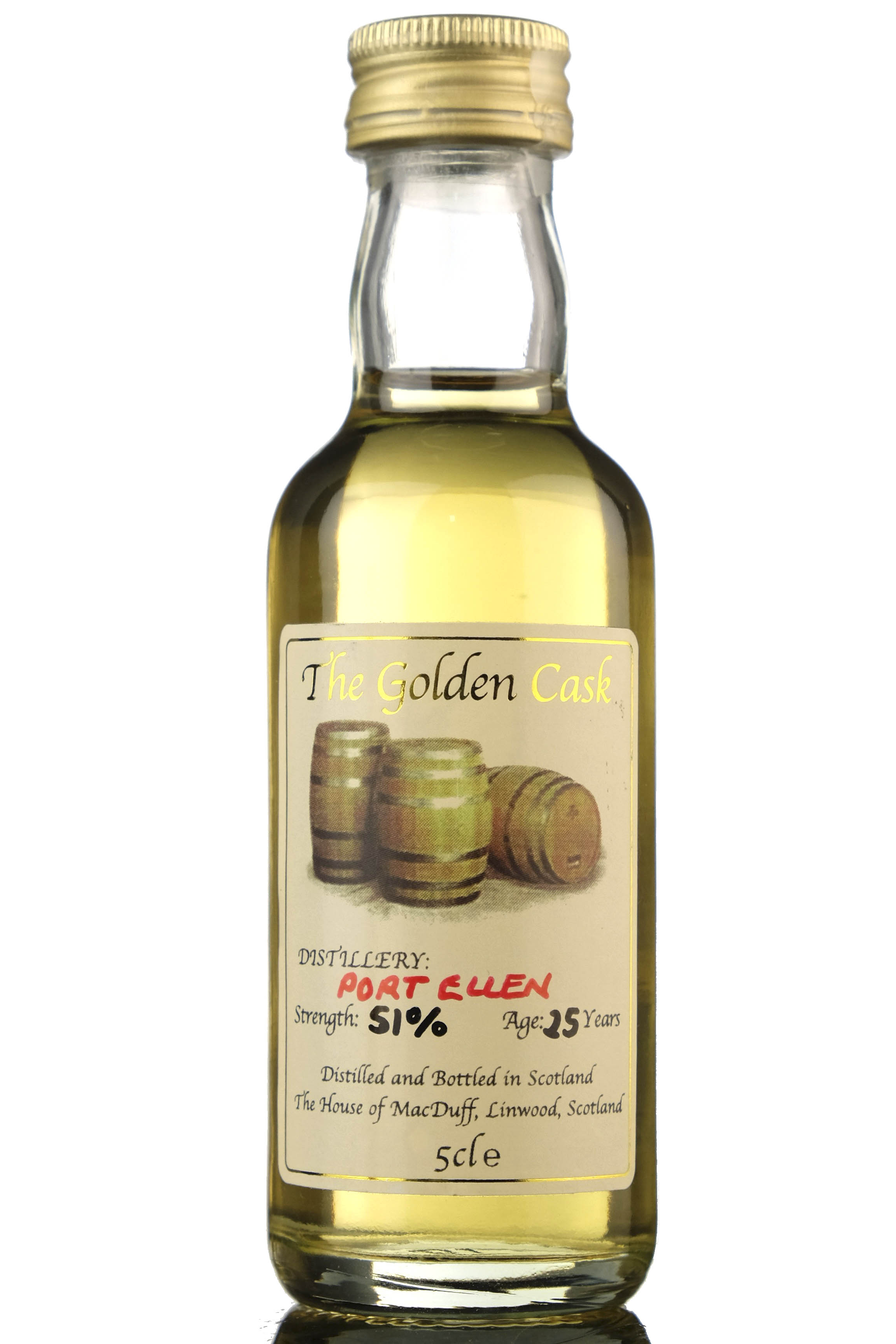 Port Ellen 25 Year Old - The Golden Cask Miniature