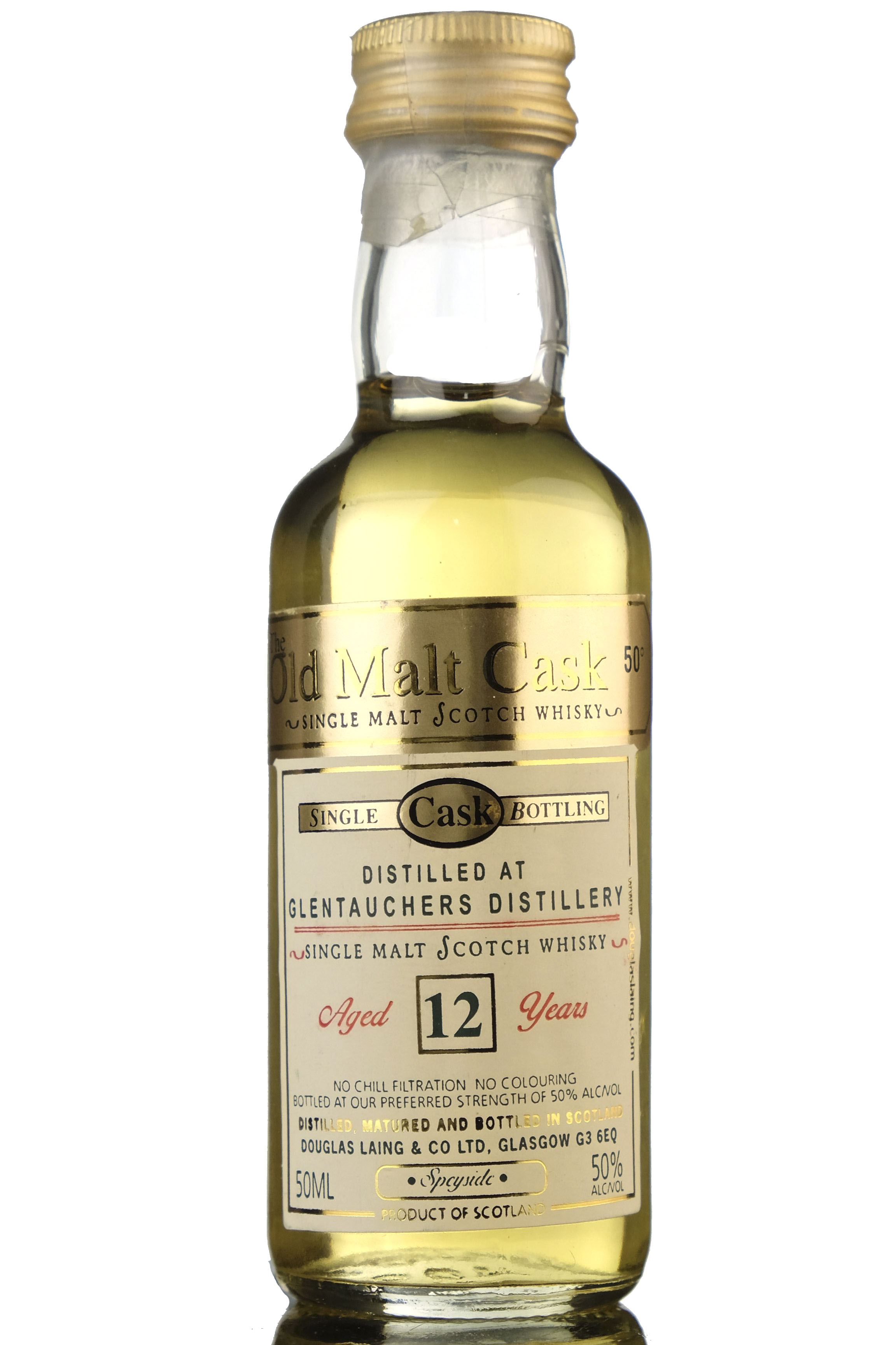Glentauchers 12 Year Old - Douglas Laing Old Malt Cask Miniature