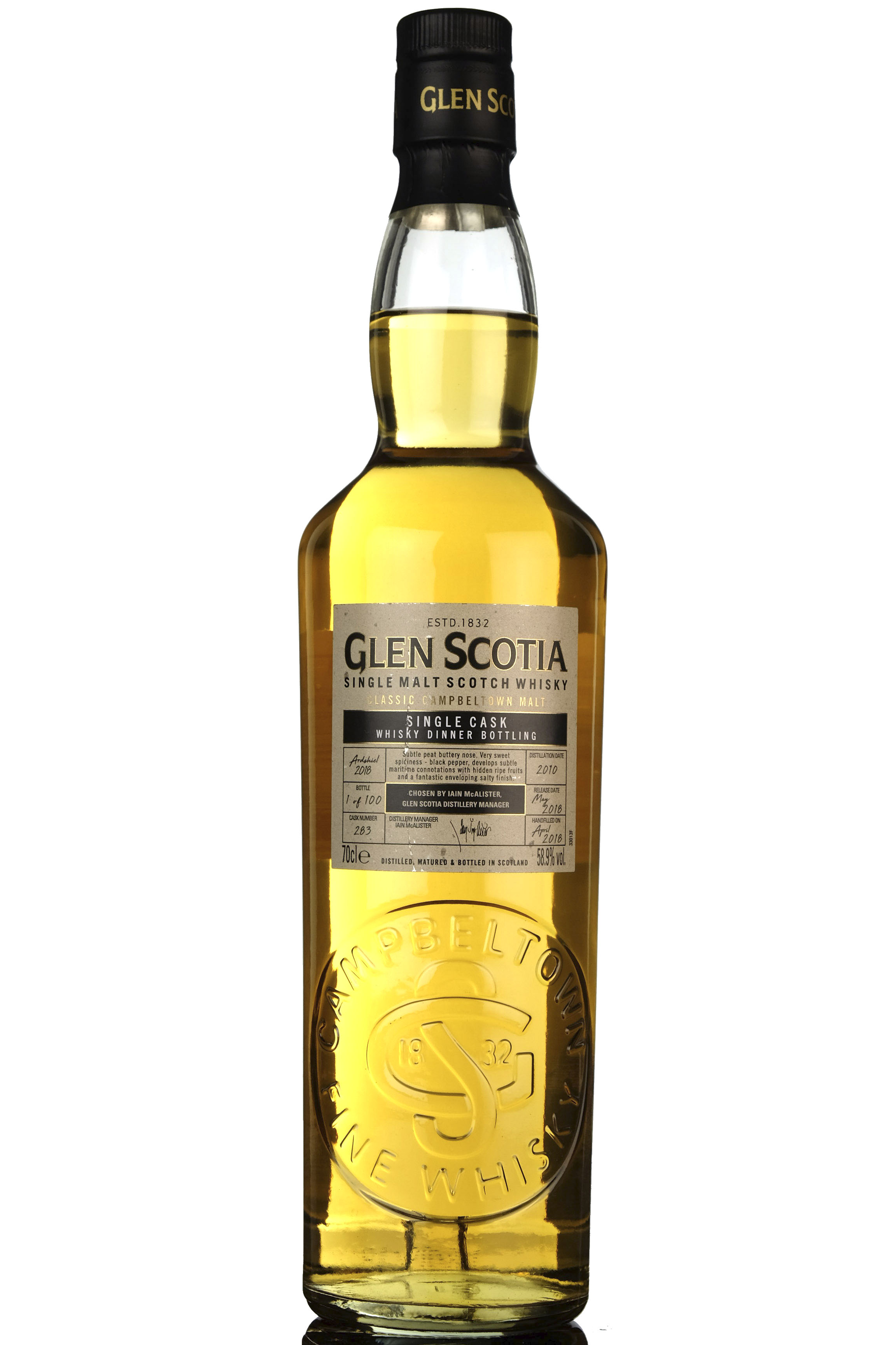 Glen Scotia 2010 Whisky Dinner Single Cask 283