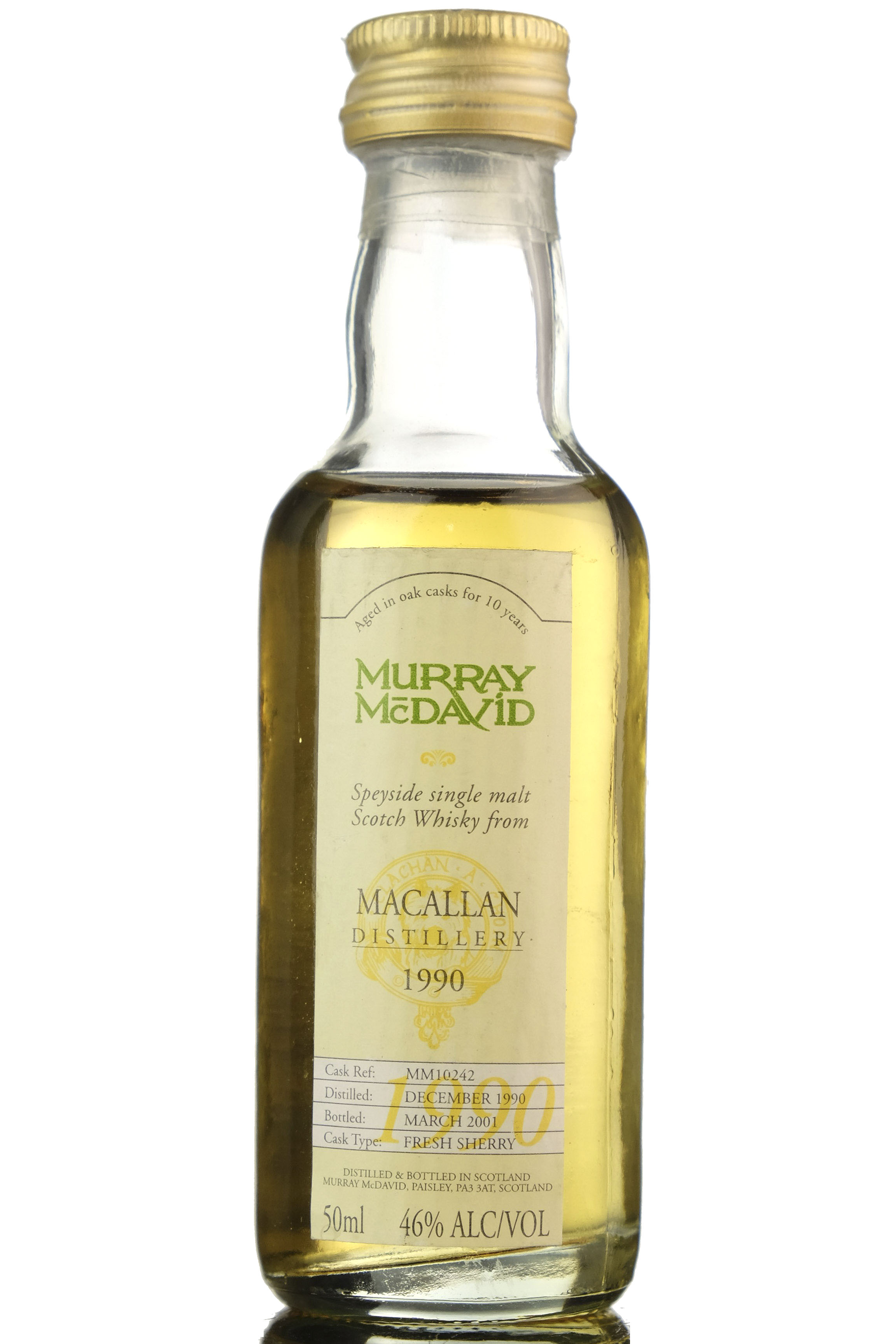 Macallan 1990-2001 - 10 Year Old - Murray McDavid Miniature