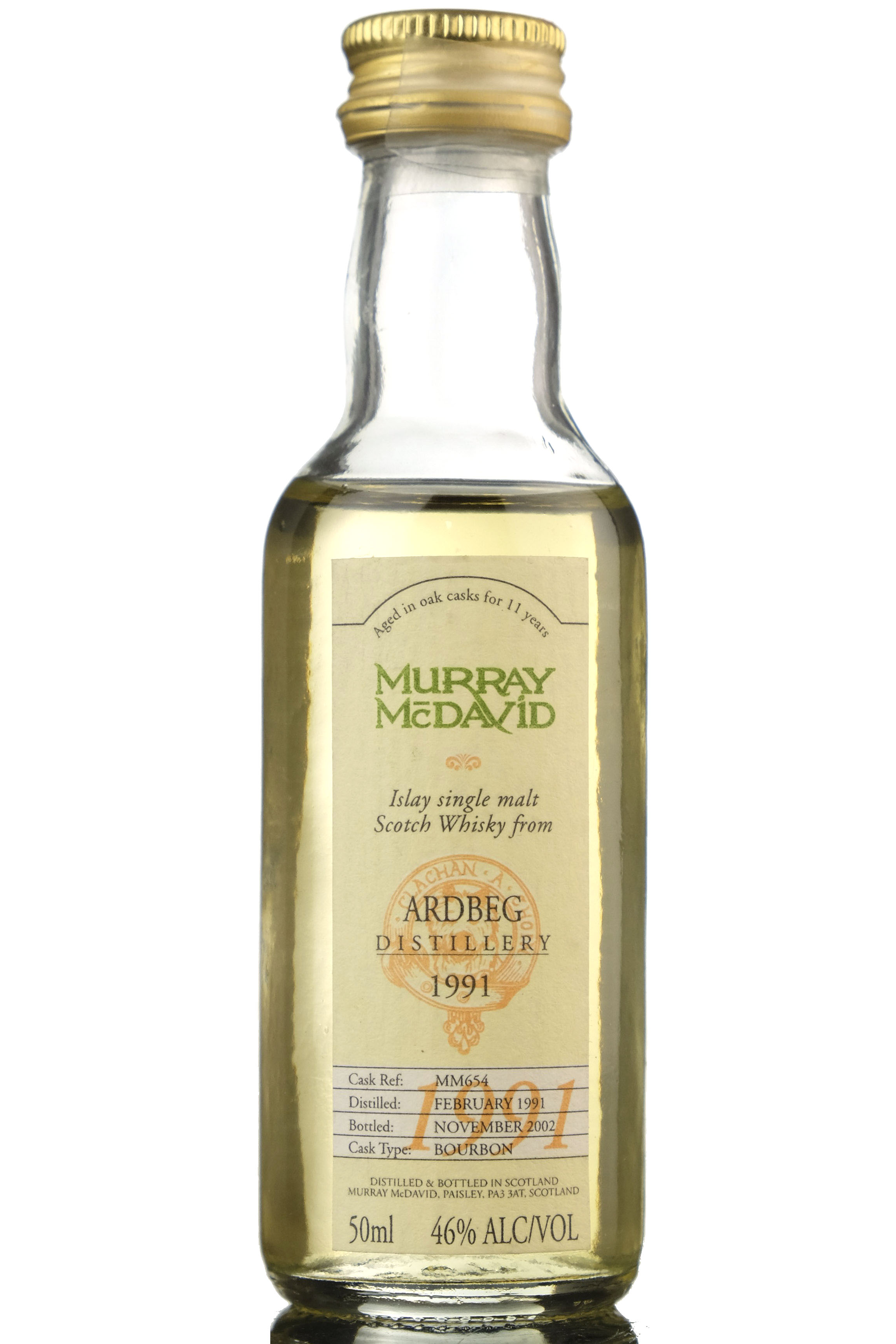 Ardbeg 1991-2002 - 11 Year Old - Murray McDavid Miniature