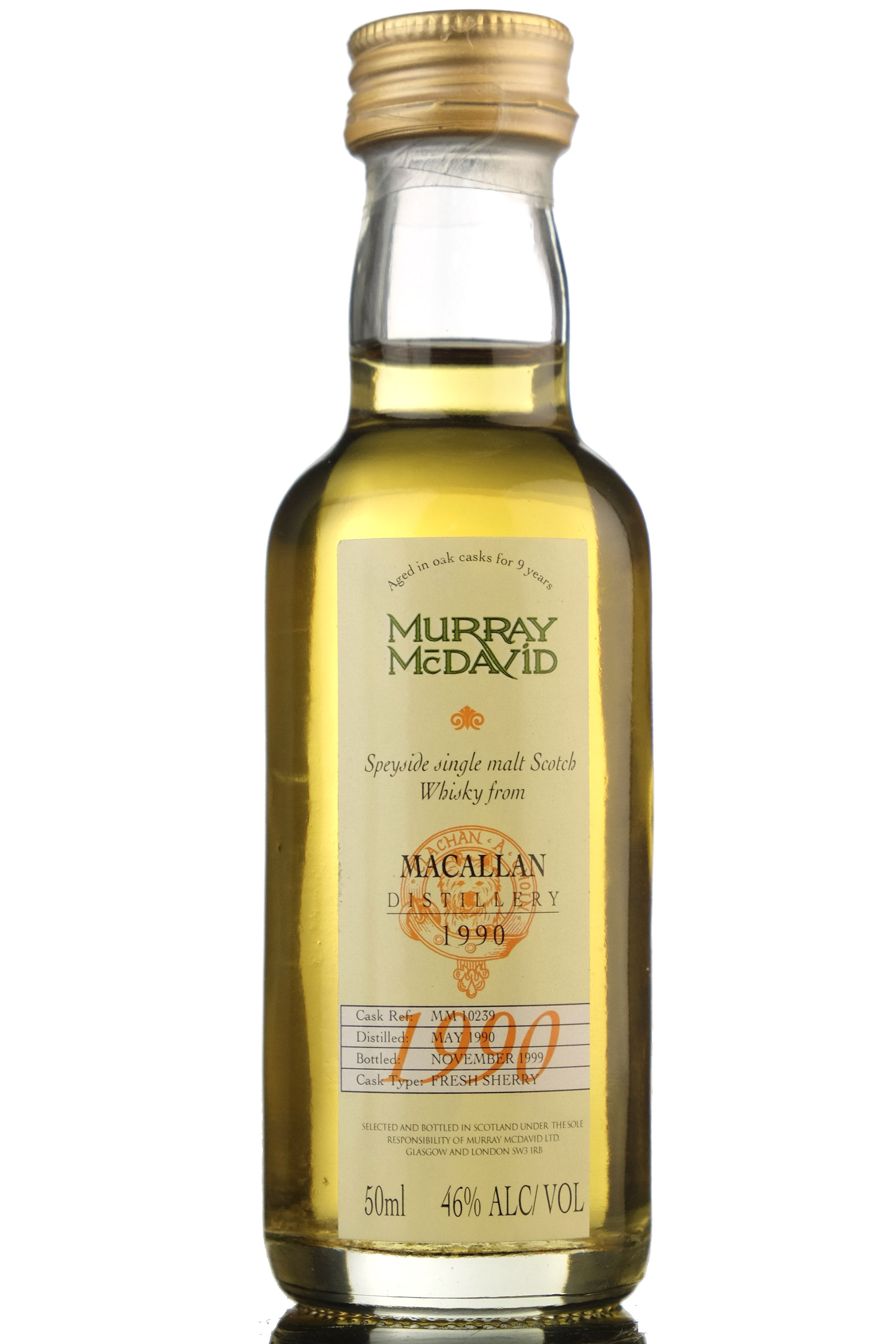 Macallan 1990-1999 - 9 Year Old - Murray McDavid Miniature