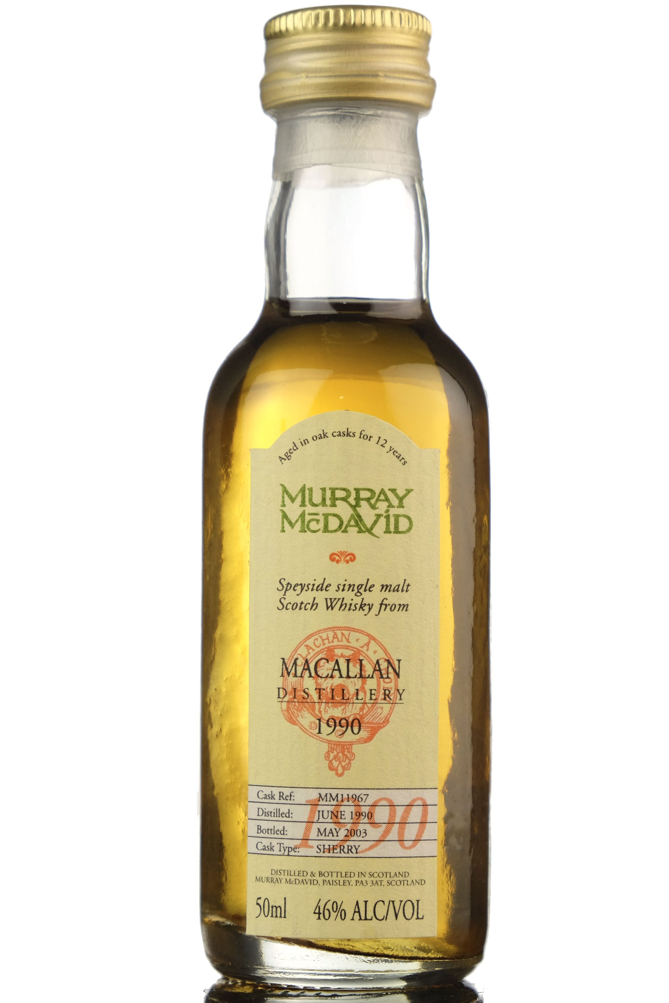 Macallan 1990-2003 - 12 Year Old - Murray McDavid Miniature