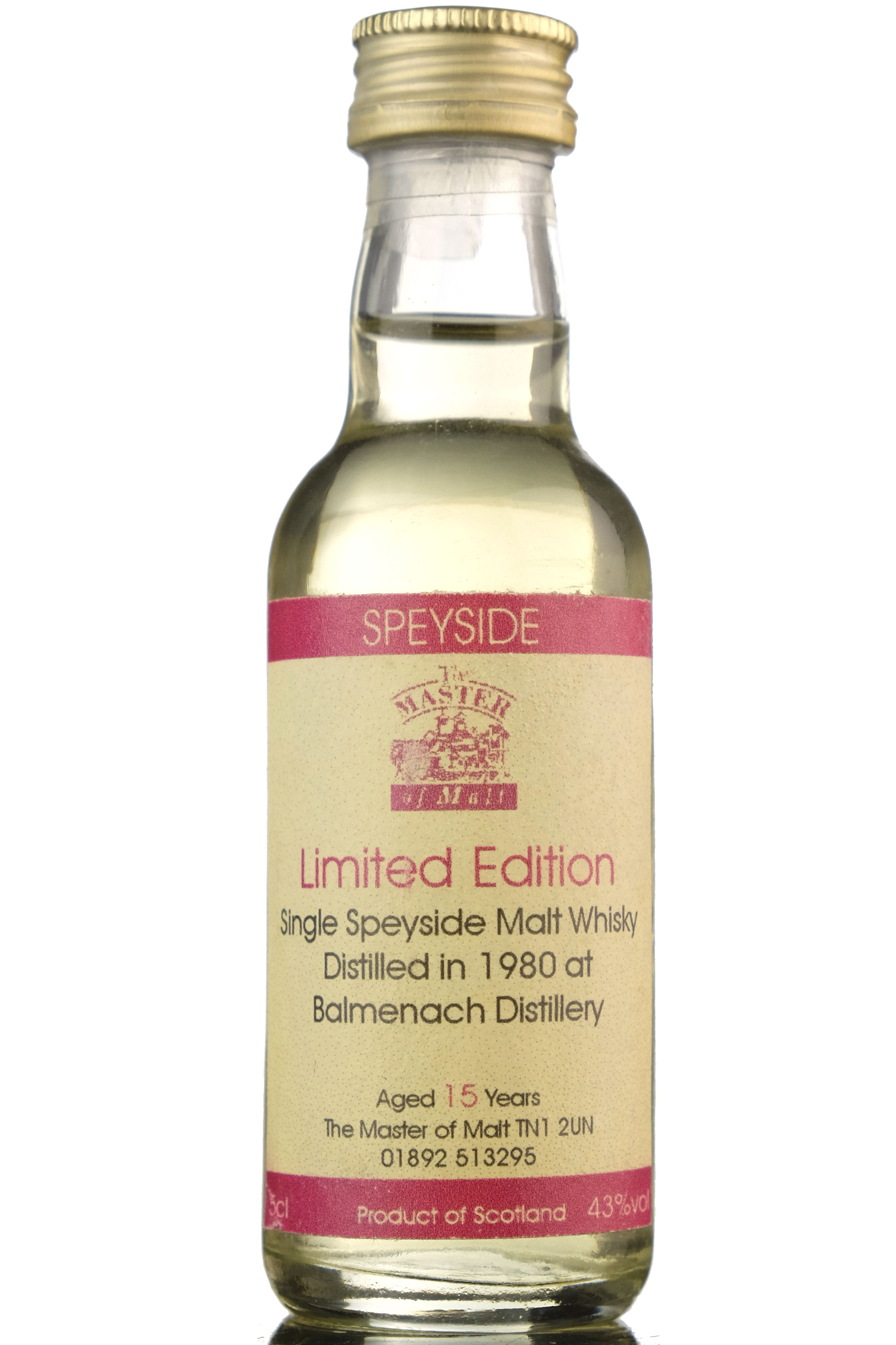 Balmenach 1980 - 15 Year Old - Master Of Malt Miniature