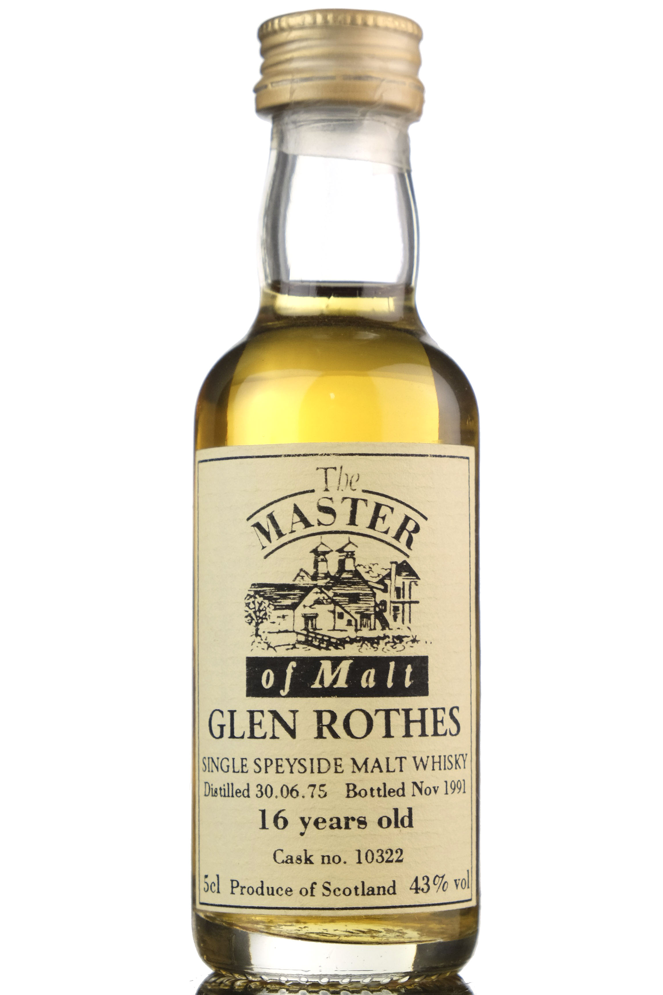 Glen Rothes 1975-1991 - 16 Year Old - Master Of Malts Miniature