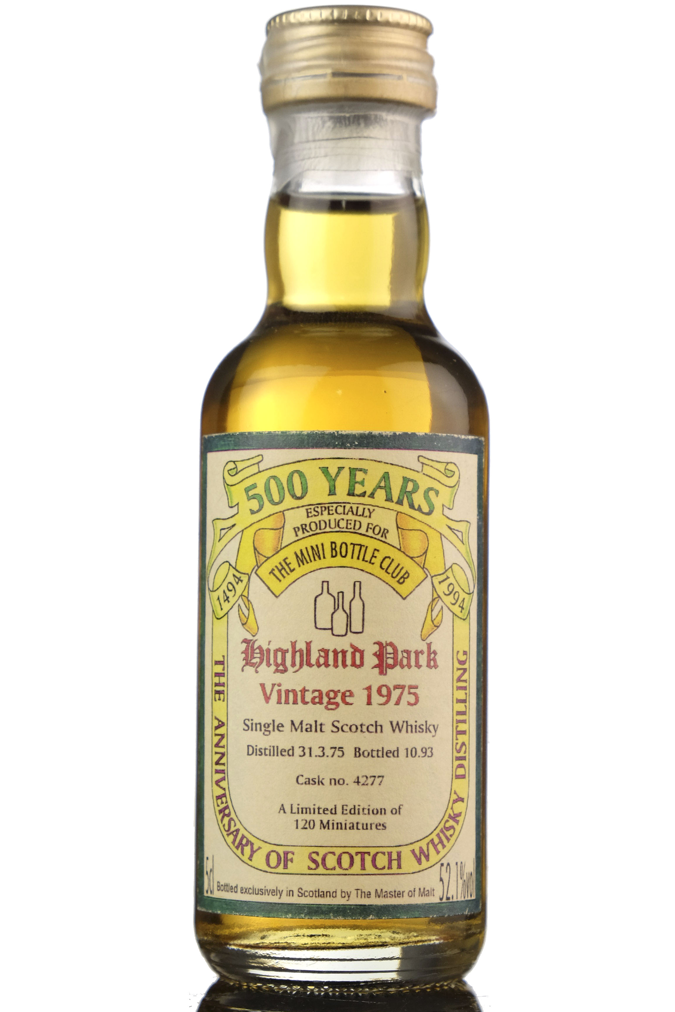Highland Park 1975-1993 - 500 Years - The Mini Bottle Club Miniature