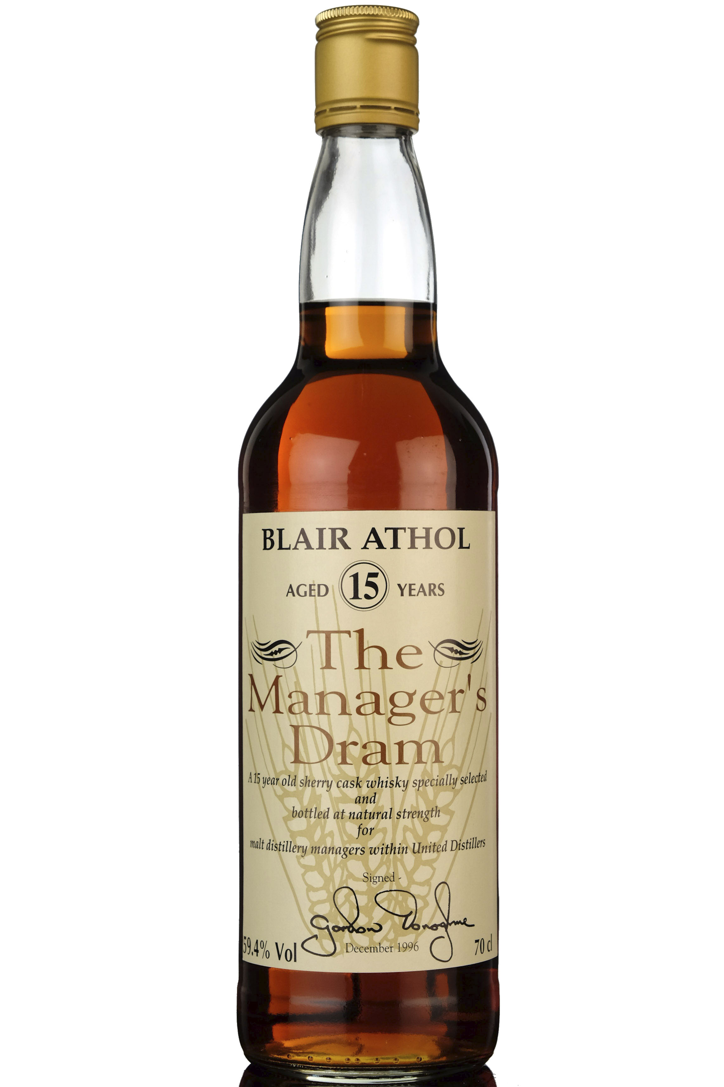 Blair Athol 15 Year Old - Managers Dram 1996
