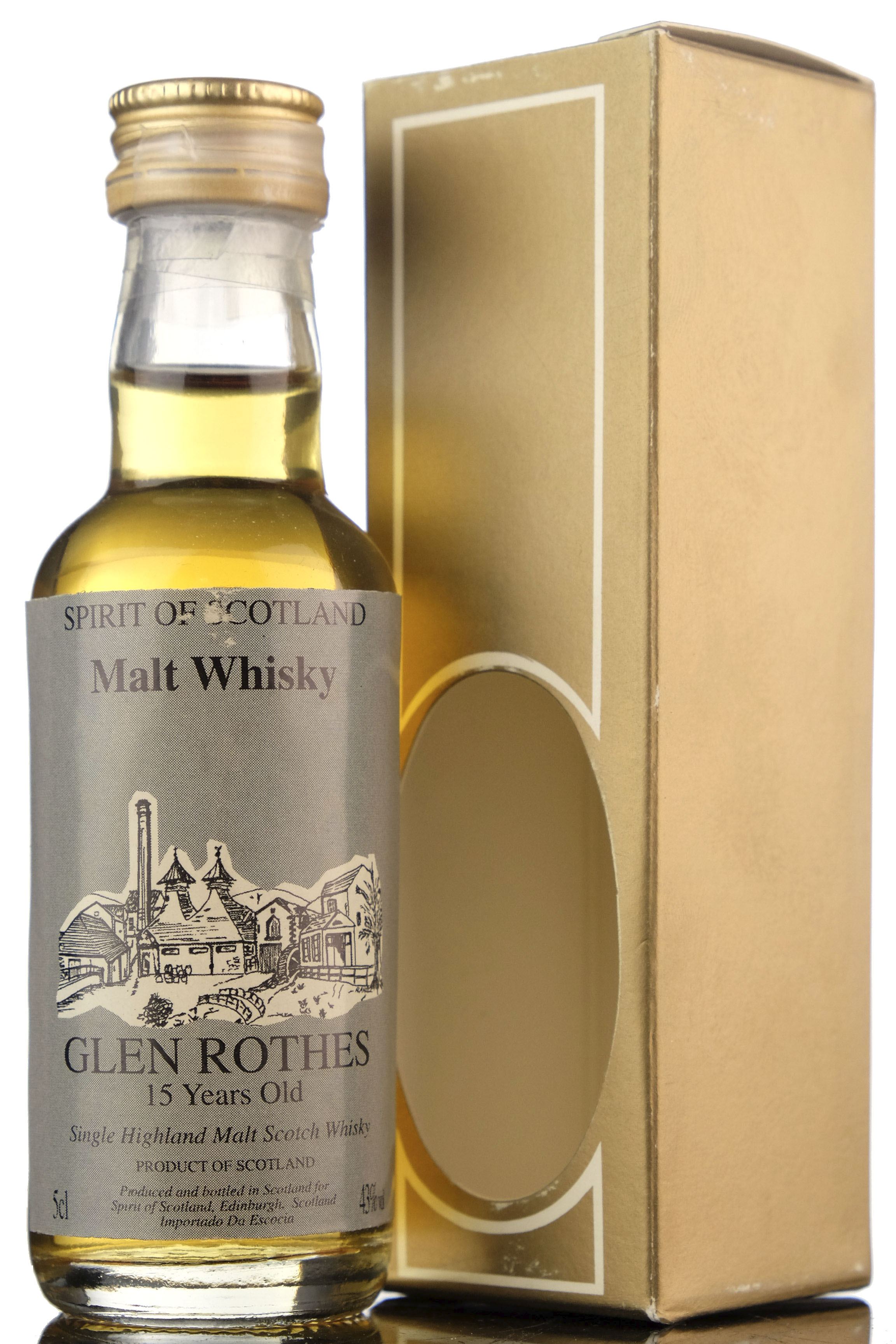 Glen Rothes 15 Year Old - Spirit Of Scotland Miniature
