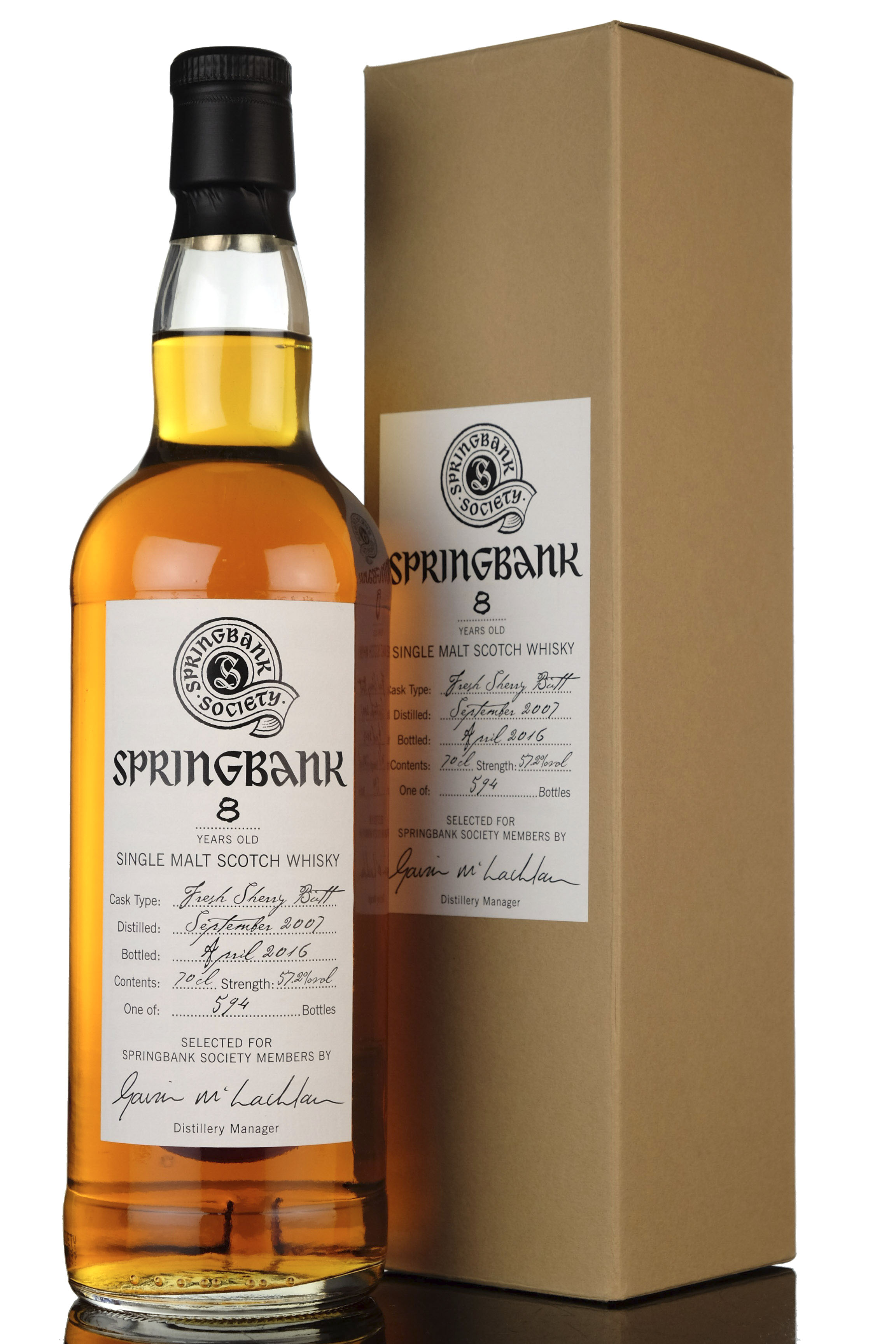 Springbank 2007 - 2016 8 Society Bottling