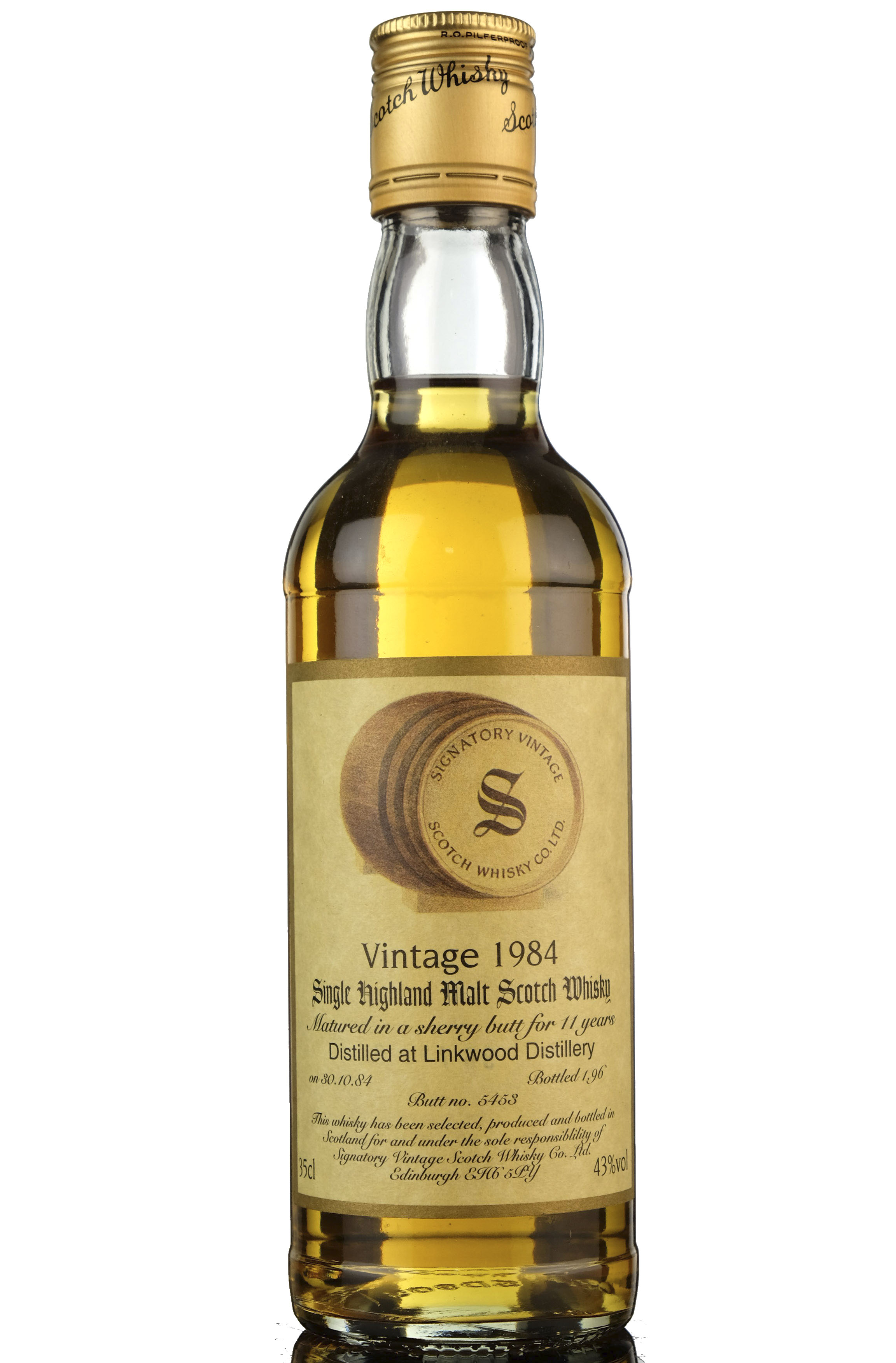 Linkwood 1984 - 1996 11 Signatory Vintage Half Bottle