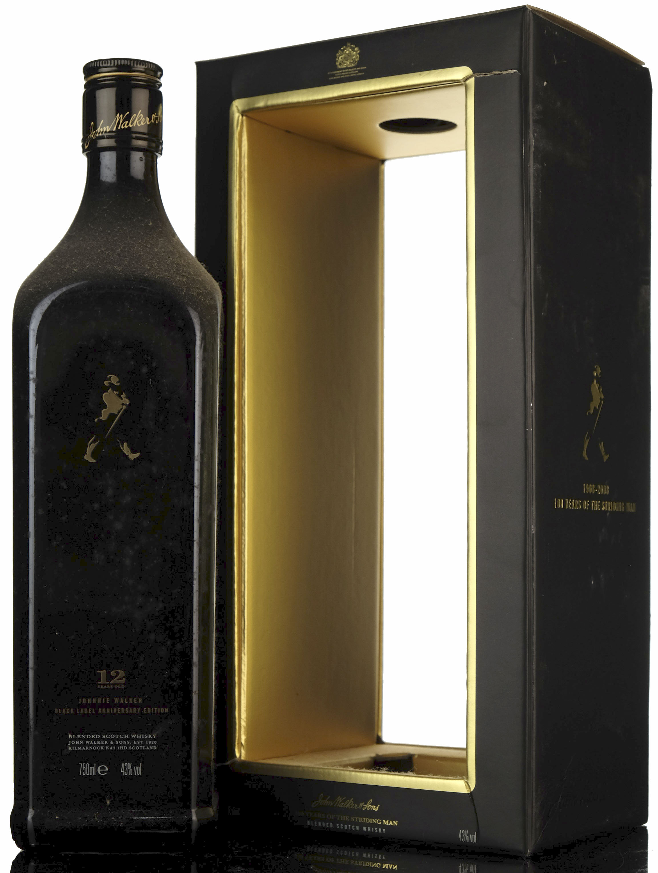 Johnnie Walker 12 Year Old - Black Label - Centenary Of The Striding Man 1909-2009