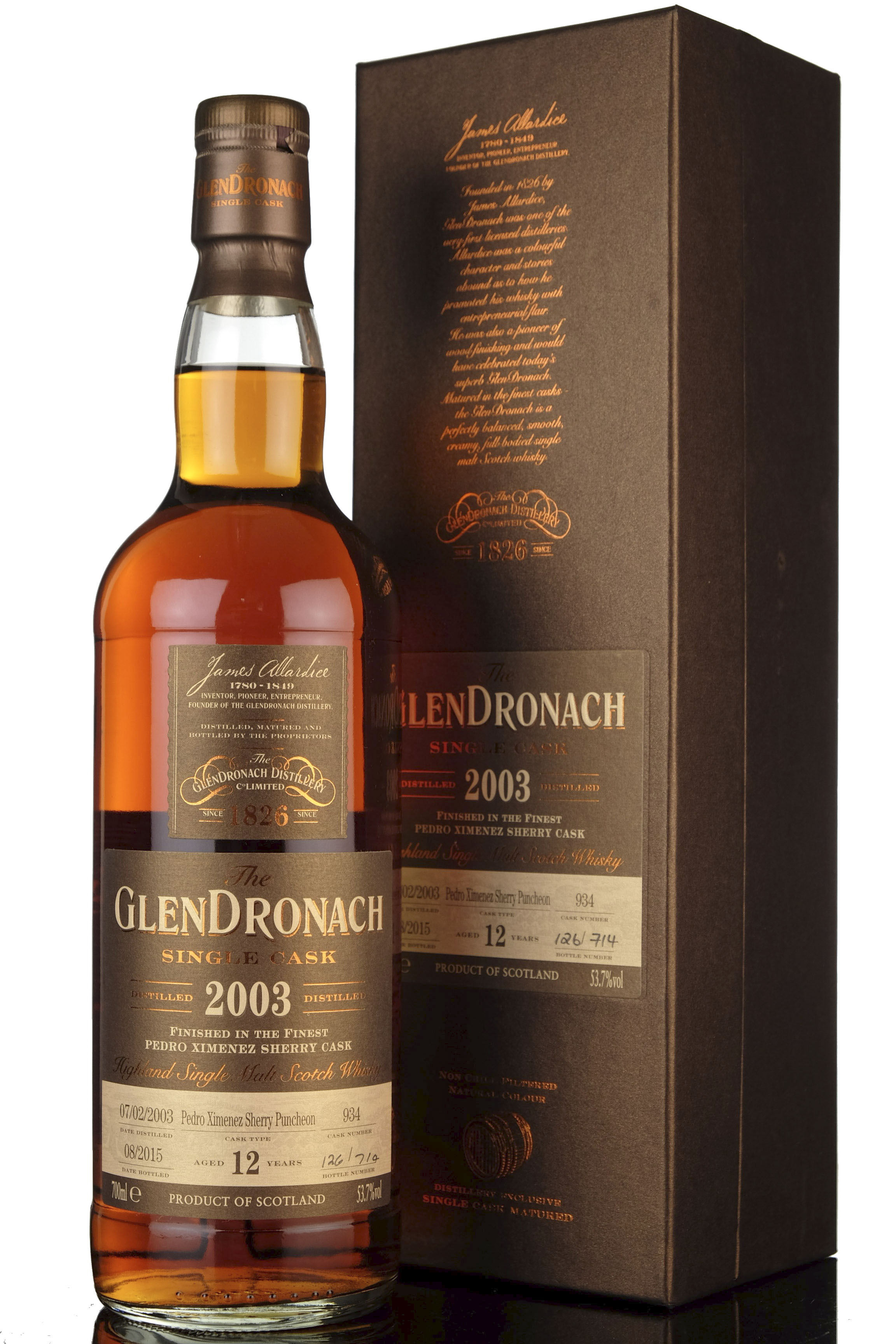 Glendronach 2003-2015 - 12 Year Old - Single Cask 934 - Batch 12
