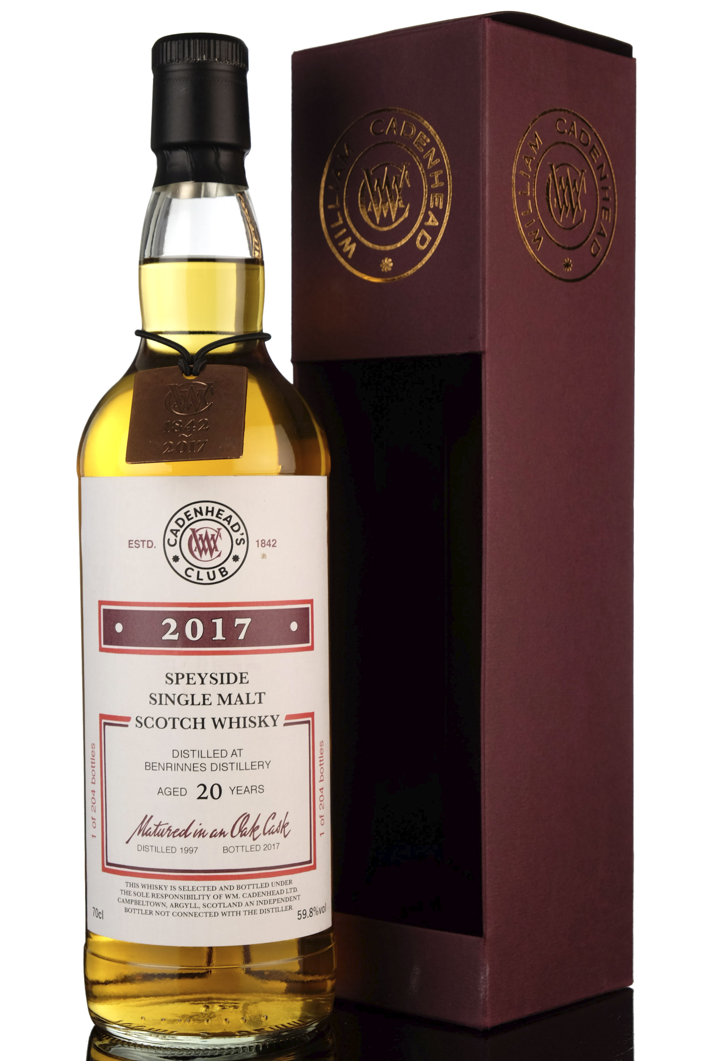 Benrinnes 1997-2017 - 20 Year Old - Cadenheads Club - 175th Anniversary - Single Cask