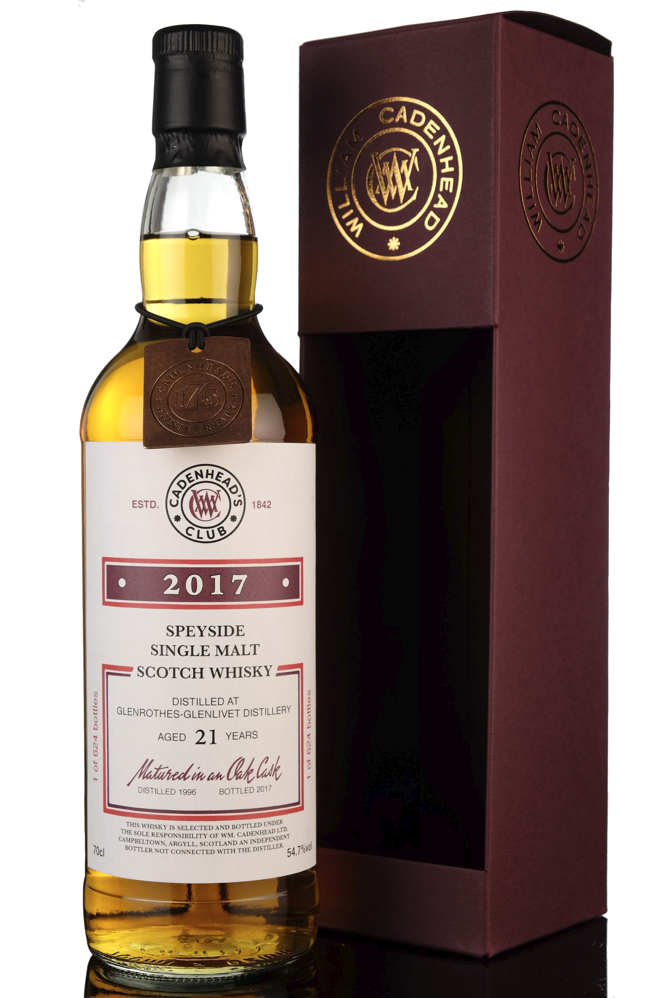 Glenrothes 1996-2017 - 21 Year Old - Cadenheads Club