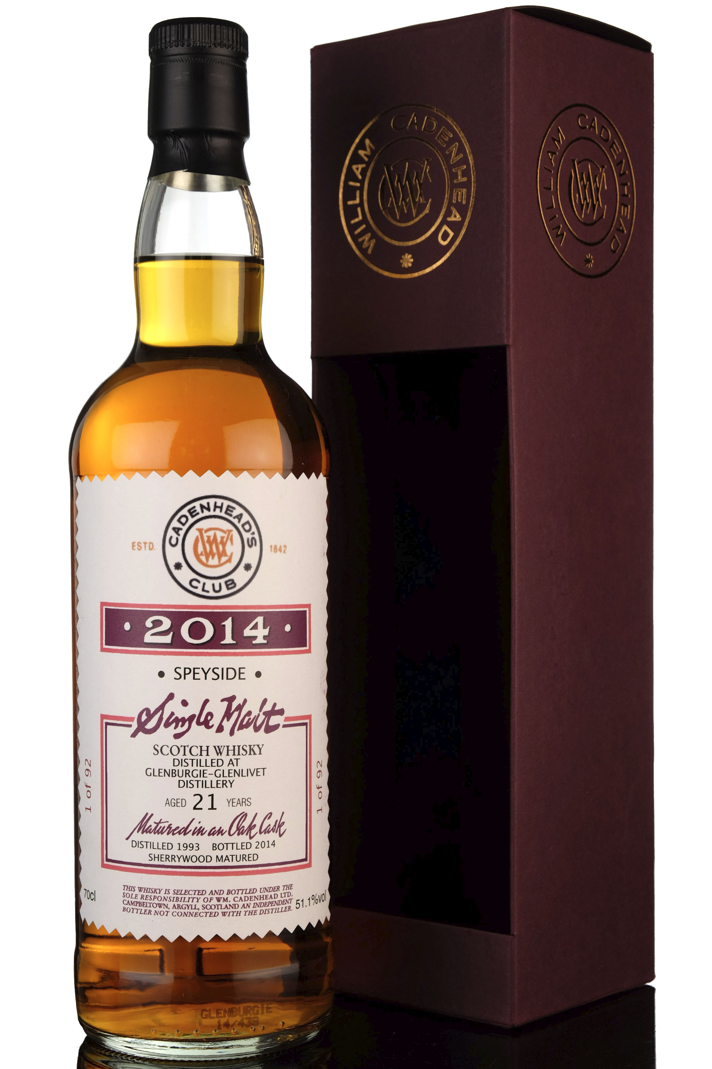 Glenburgie 1993-2014 - 21 Year Old - Cadenheads Club