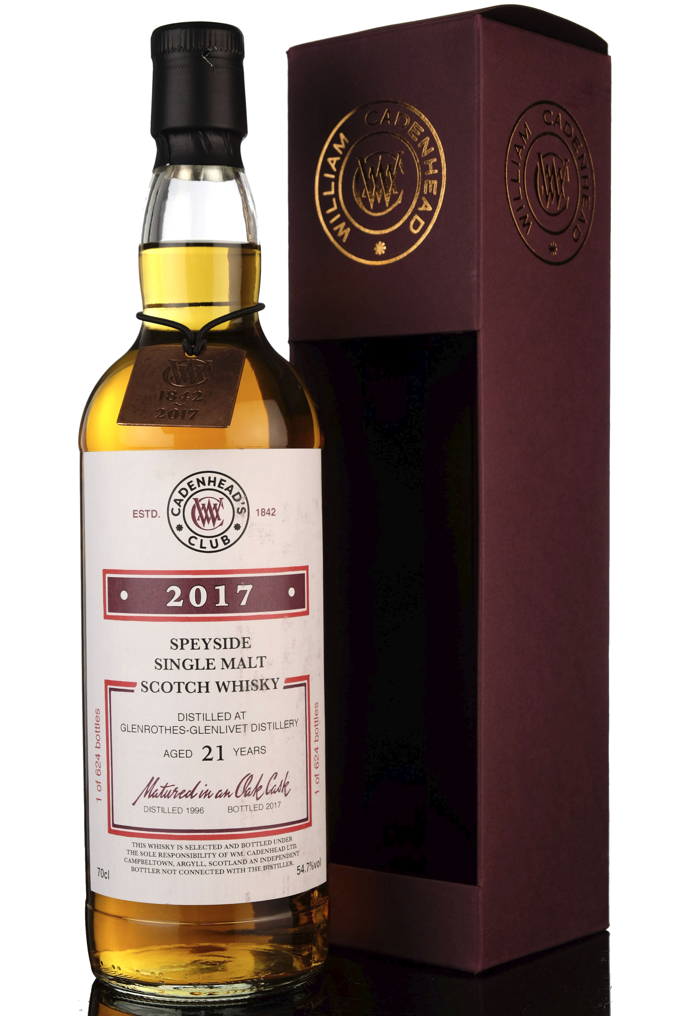 Glenrothes 1996-2017 - 21 Year Old - Cadenheads Club - 175th Anniversary